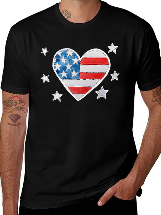 American Flag Heart Graphic Tee