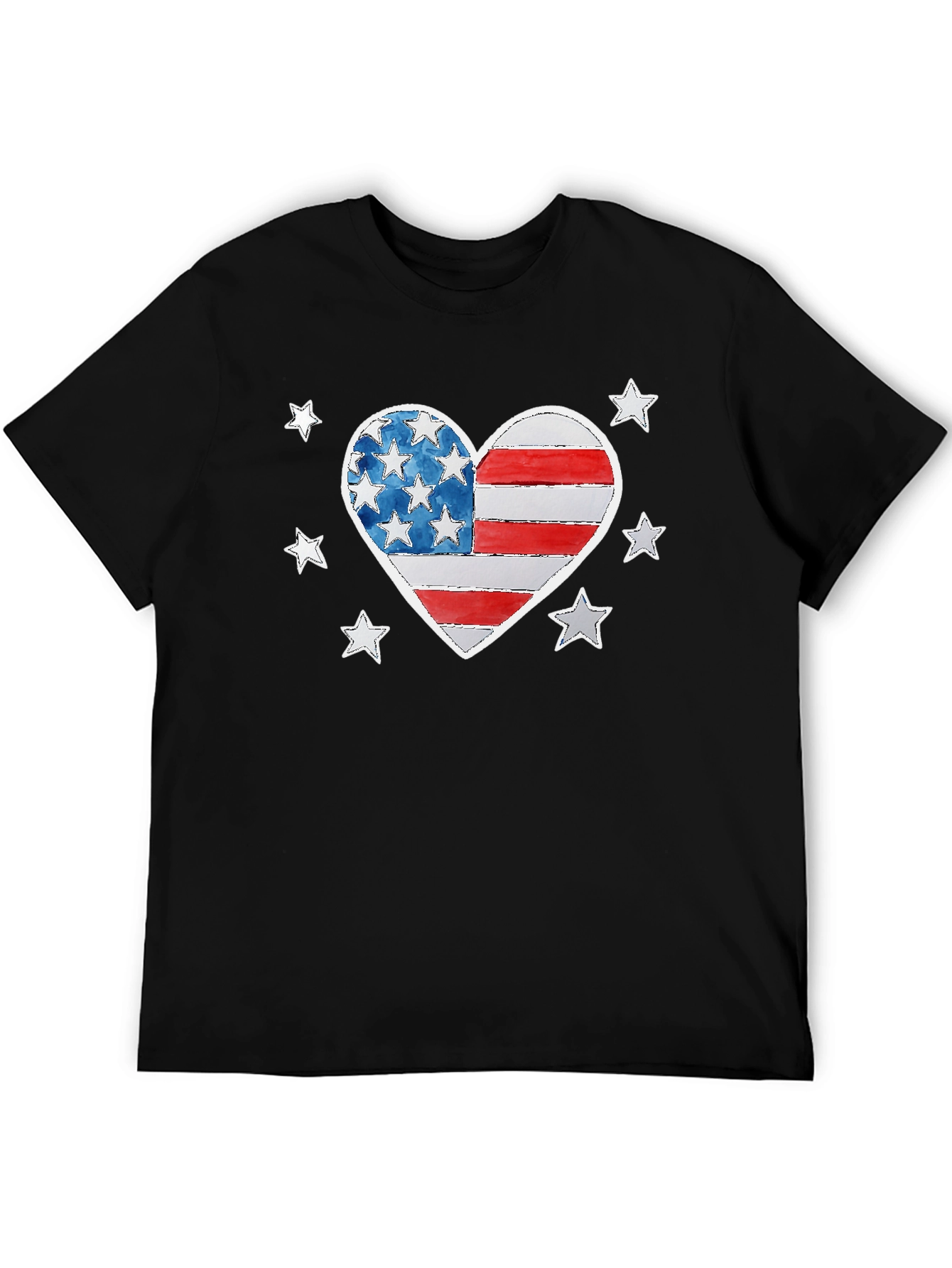 American Flag Heart Graphic Tee