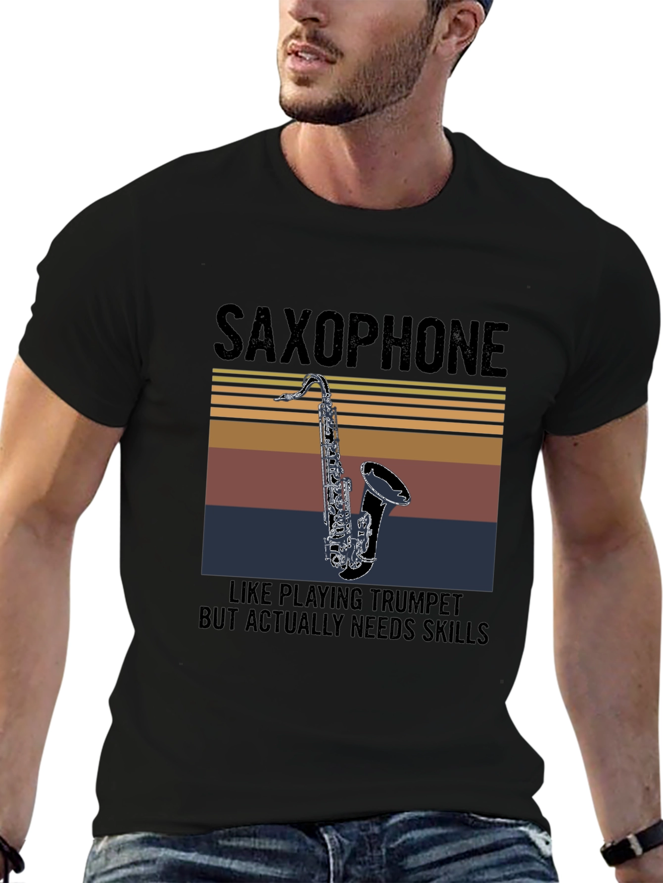 Saxophone Skills T-Shirt - Musical Instrument Graphic Tee
