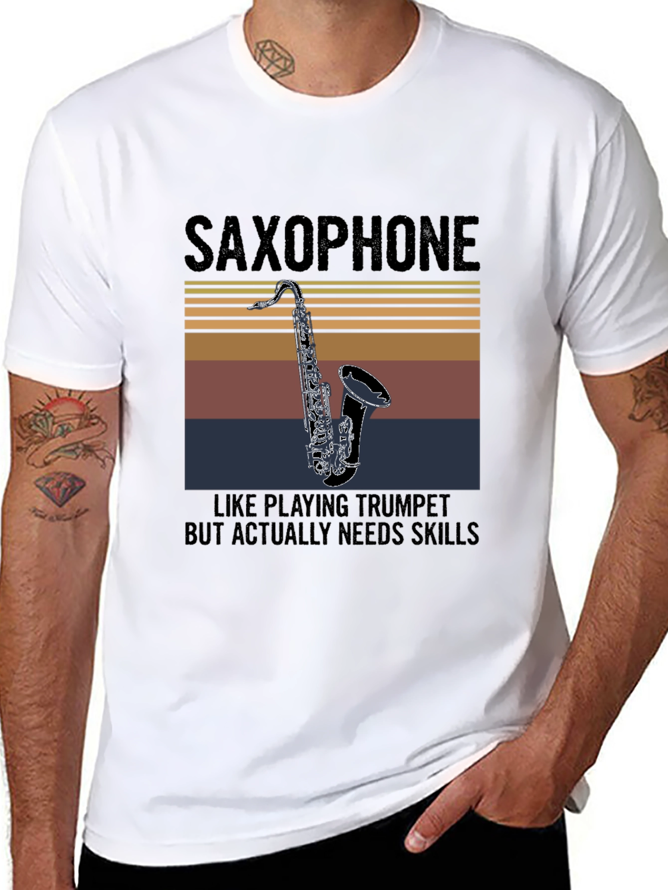 Saxophone Skills T-Shirt - Musical Instrument Graphic Tee