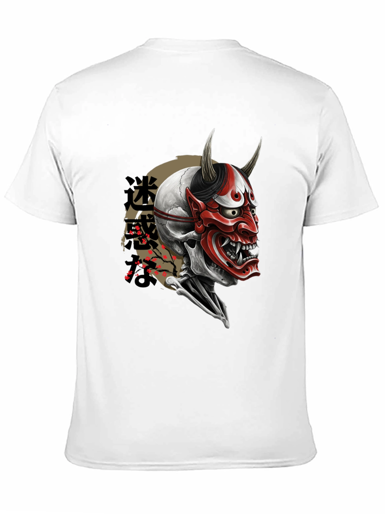 Japanese Oni Skull T-Shirt - Mens Graphic Tee