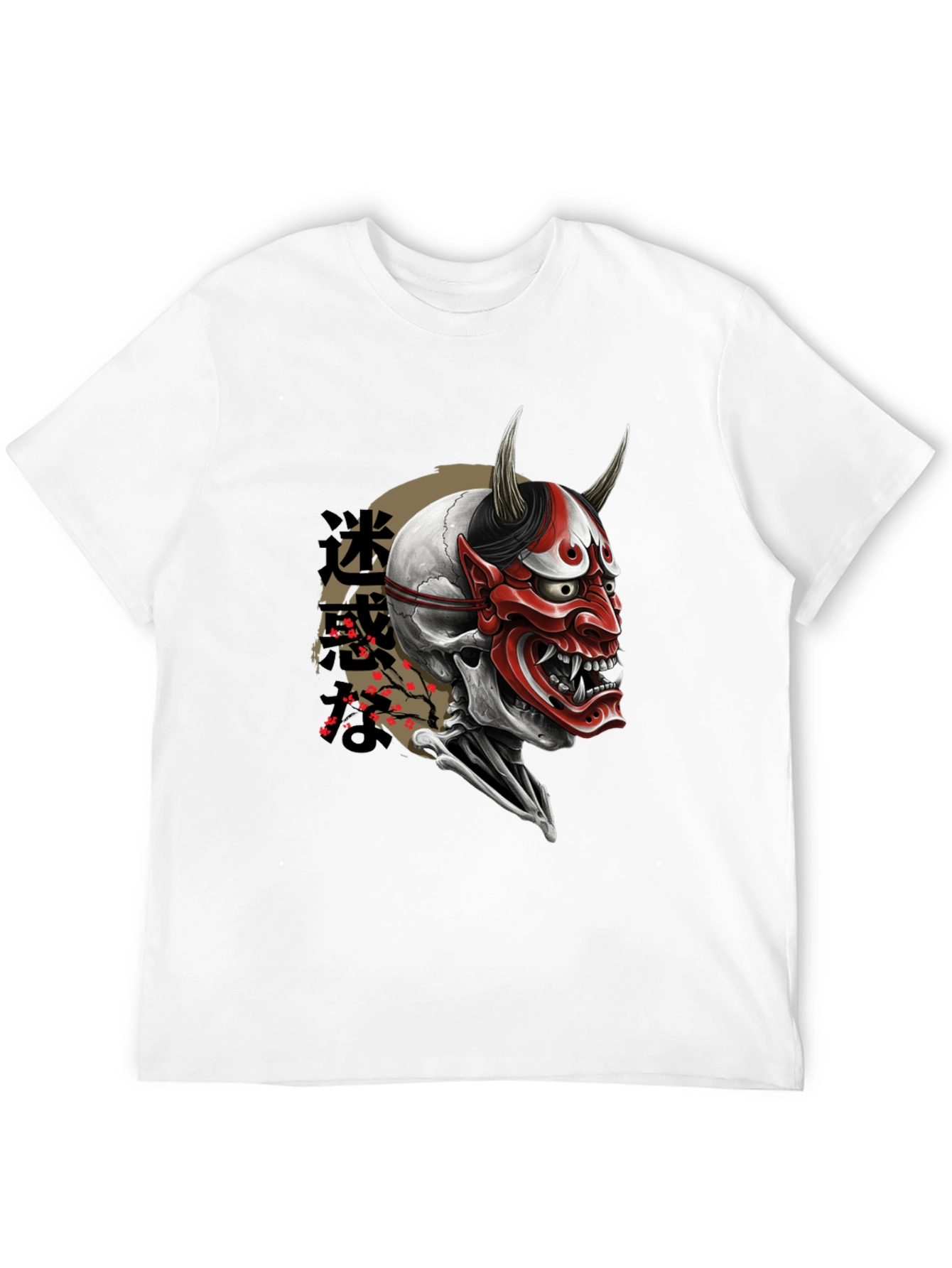 Japanese Oni Skull T-Shirt - Mens Graphic Tee