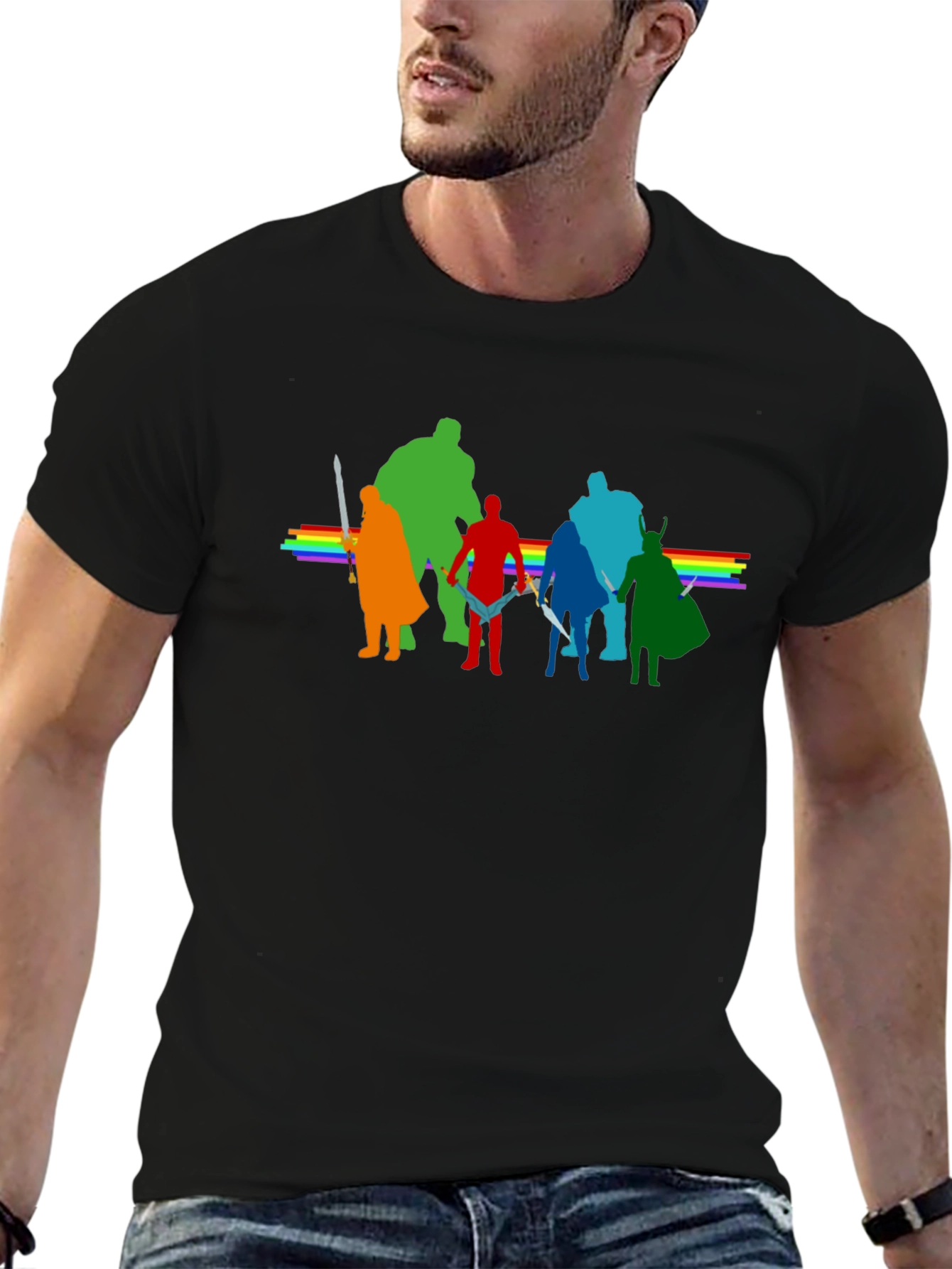 Rainbow Avengers T-Shirt - Stylish Graphic Tee
