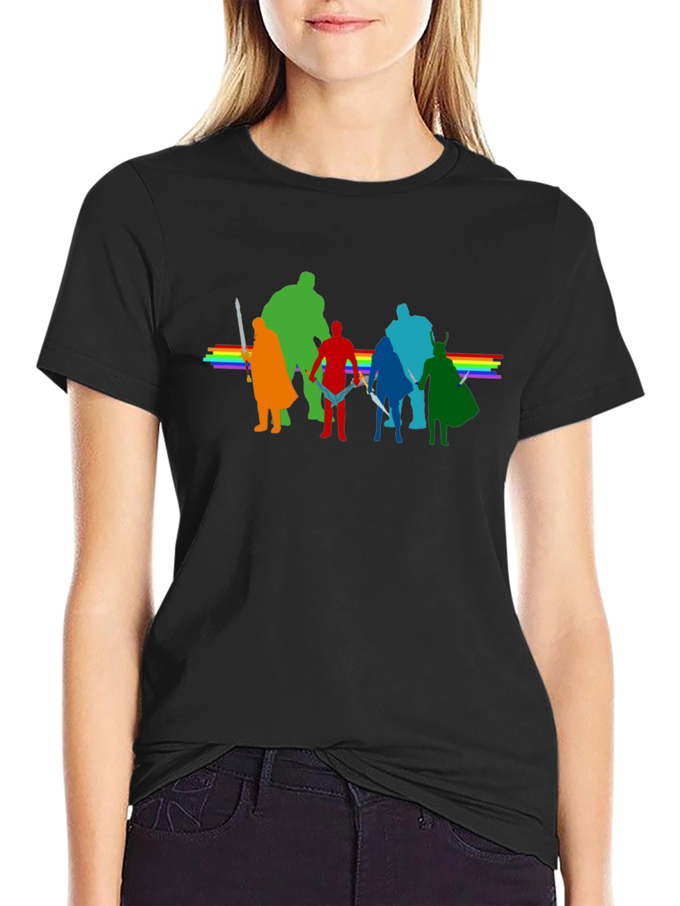 Rainbow Avengers T-Shirt - Stylish Graphic Tee