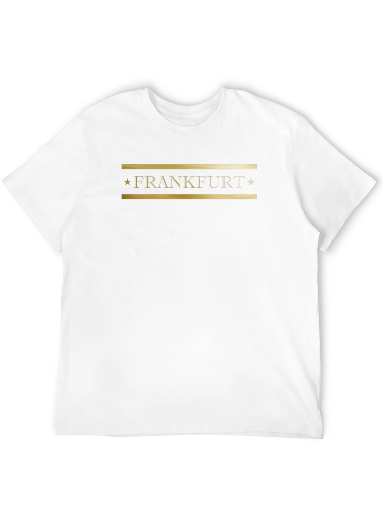 Frankfurt Black T-Shirt with Gold Lettering