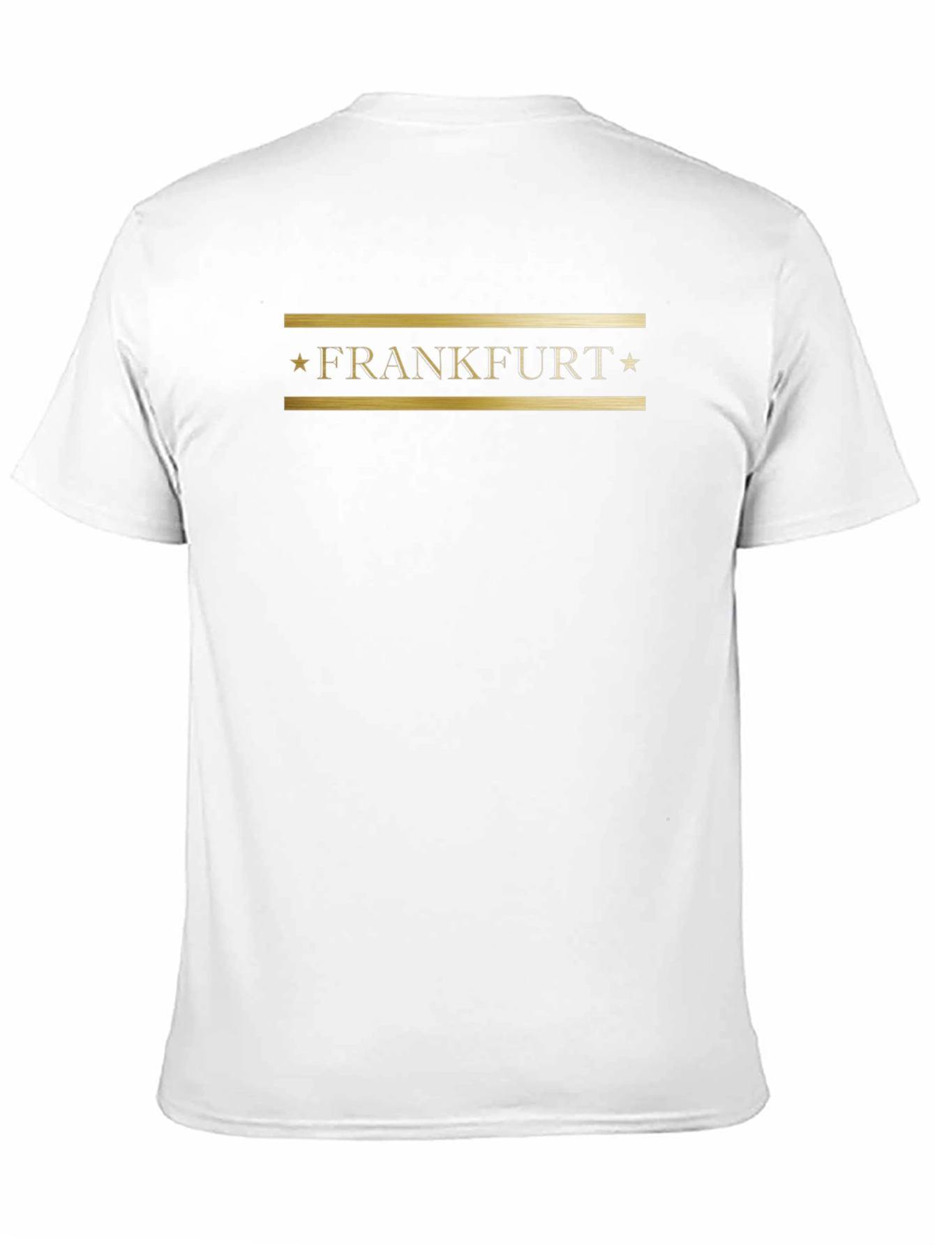 Frankfurt Black T-Shirt with Gold Lettering