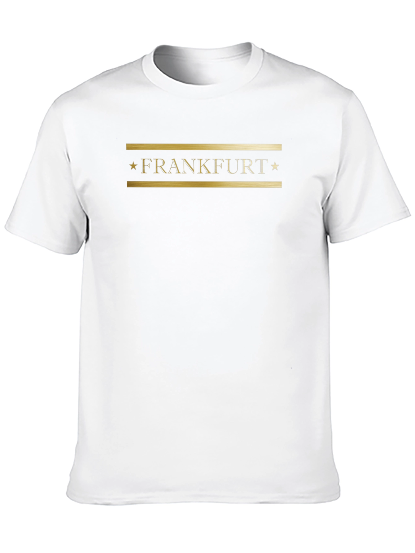 Frankfurt Black T-Shirt with Gold Lettering