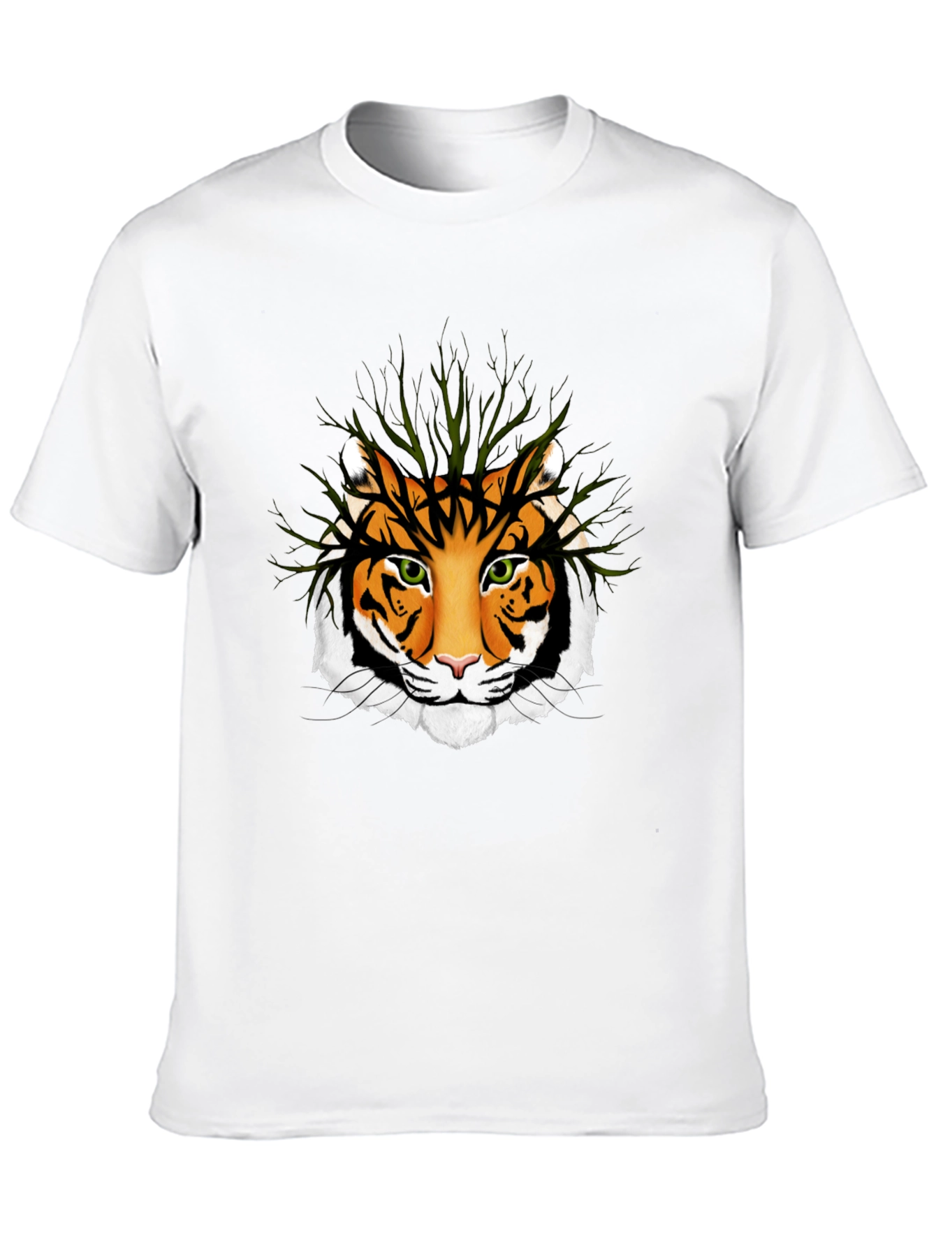 Tiger Face Graphic T-Shirt - Black