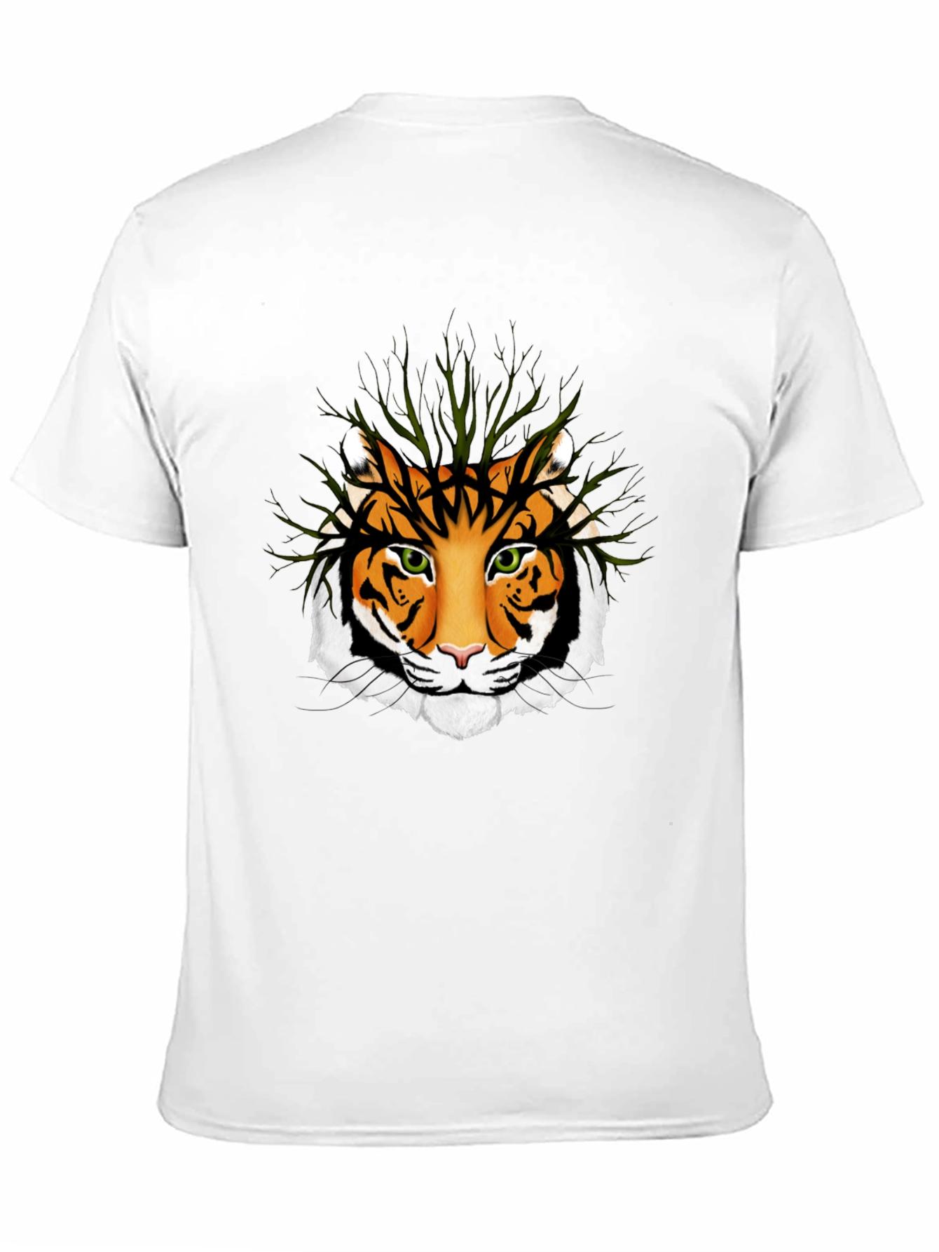 Tiger Face Graphic T-Shirt - Black