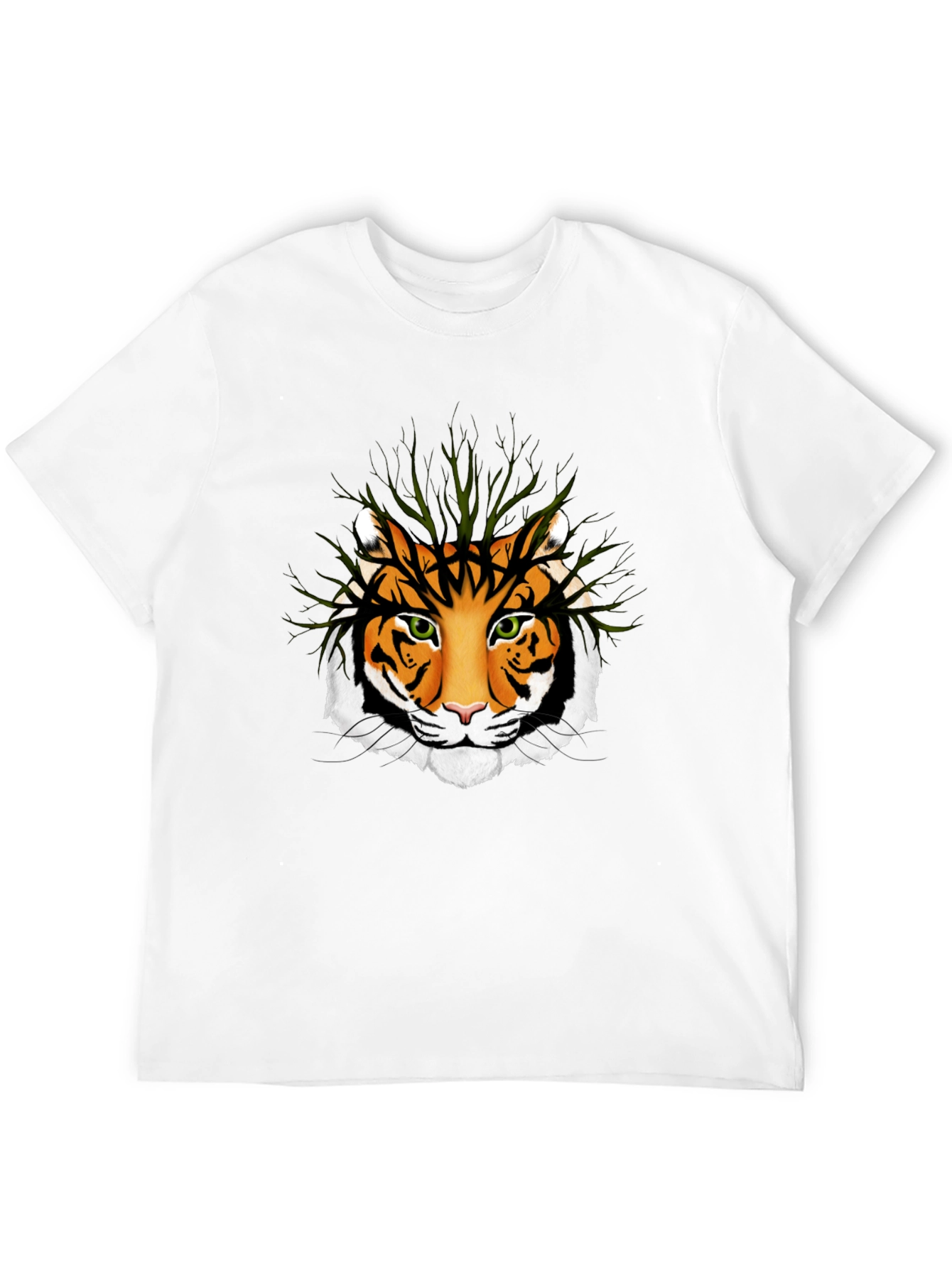 Tiger Face Graphic T-Shirt - Black