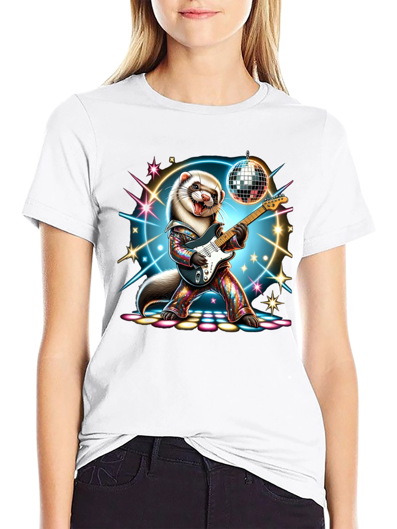 Disco Ferret Graphic T-Shirt