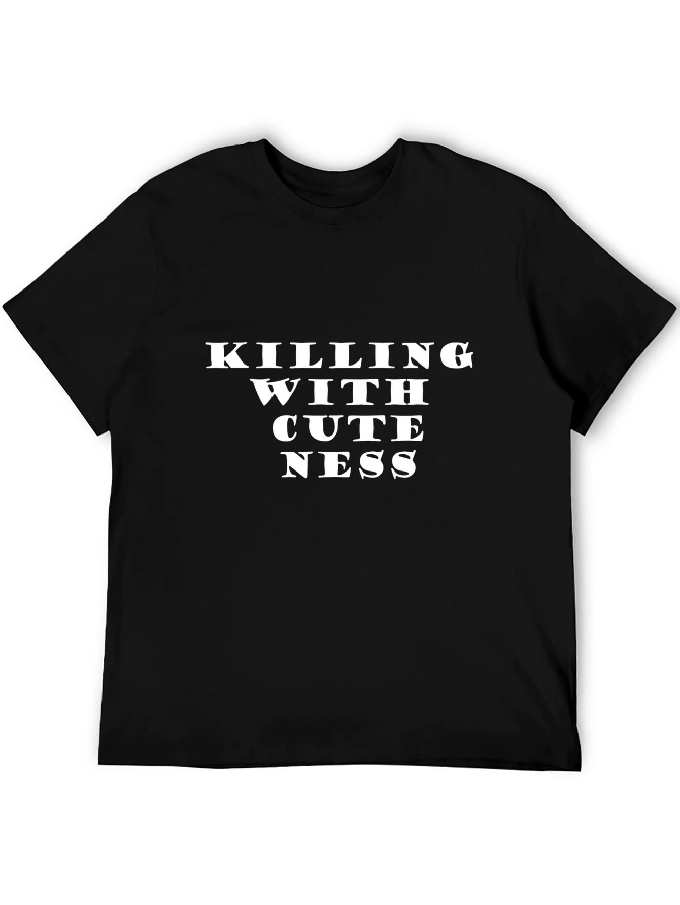 Killing With Cuteness Black Graphic Tee