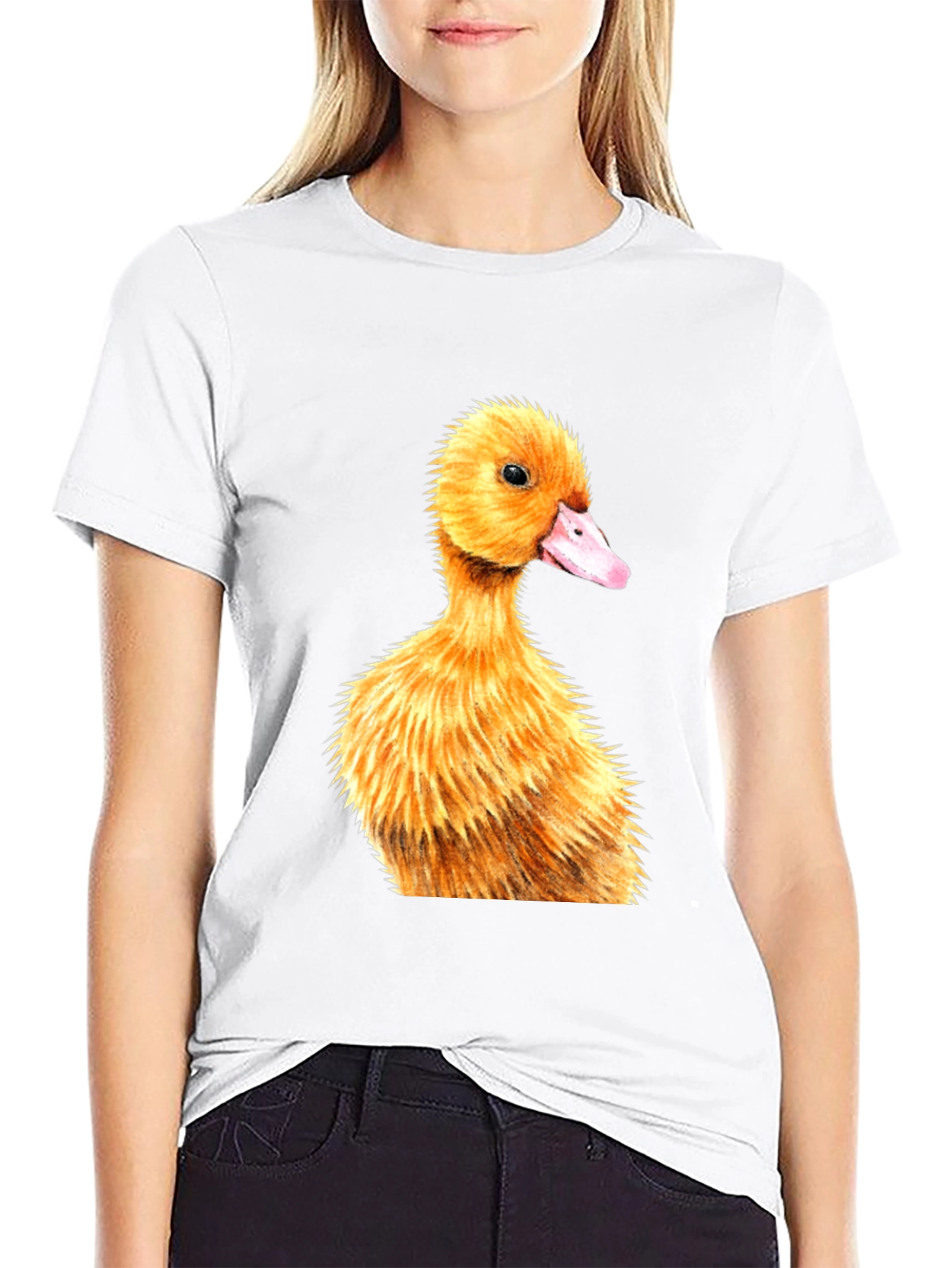 Duckling Graphic Tee - Adorable Black T-Shirt