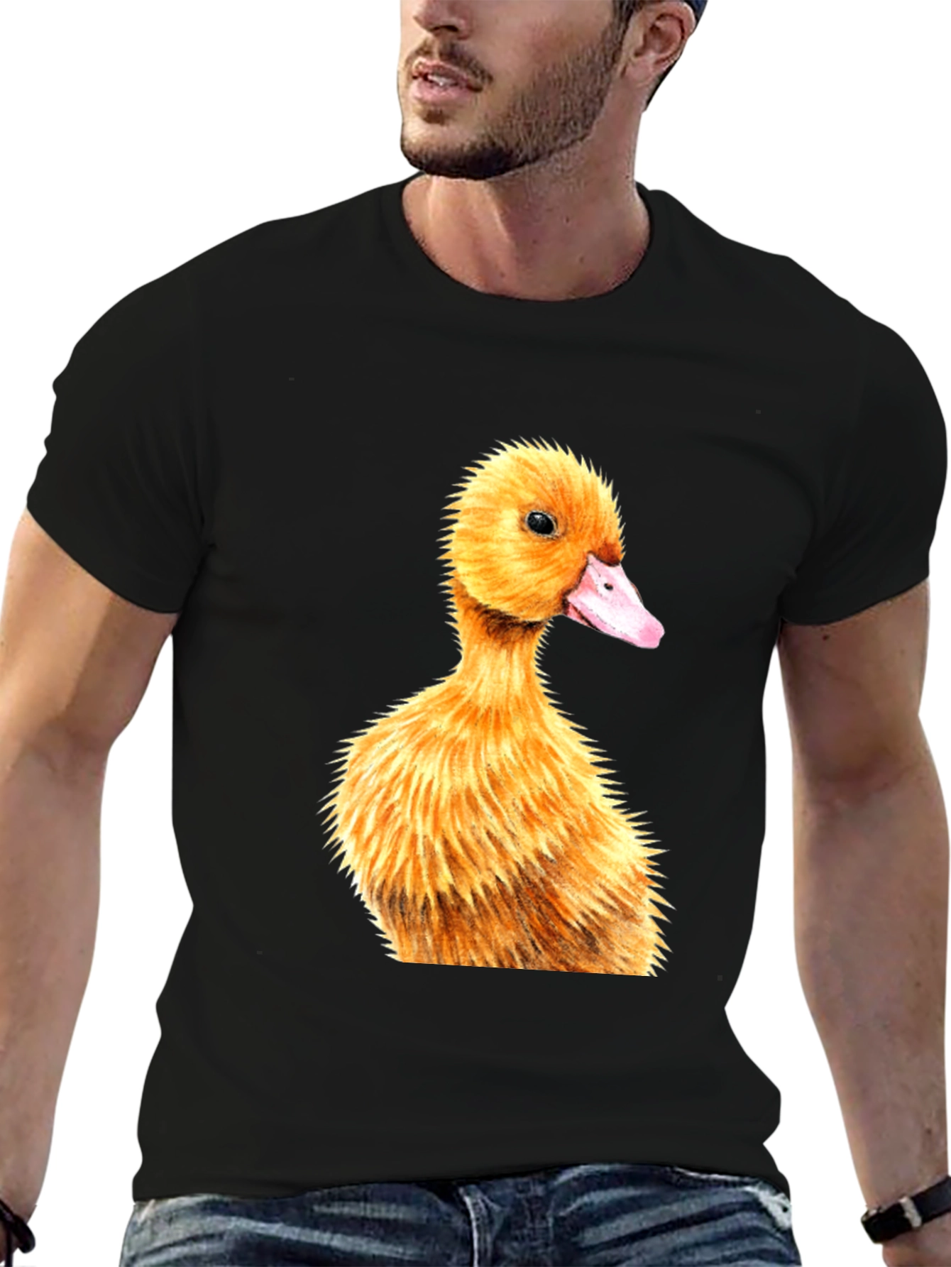 Duckling Graphic Tee - Adorable Black T-Shirt