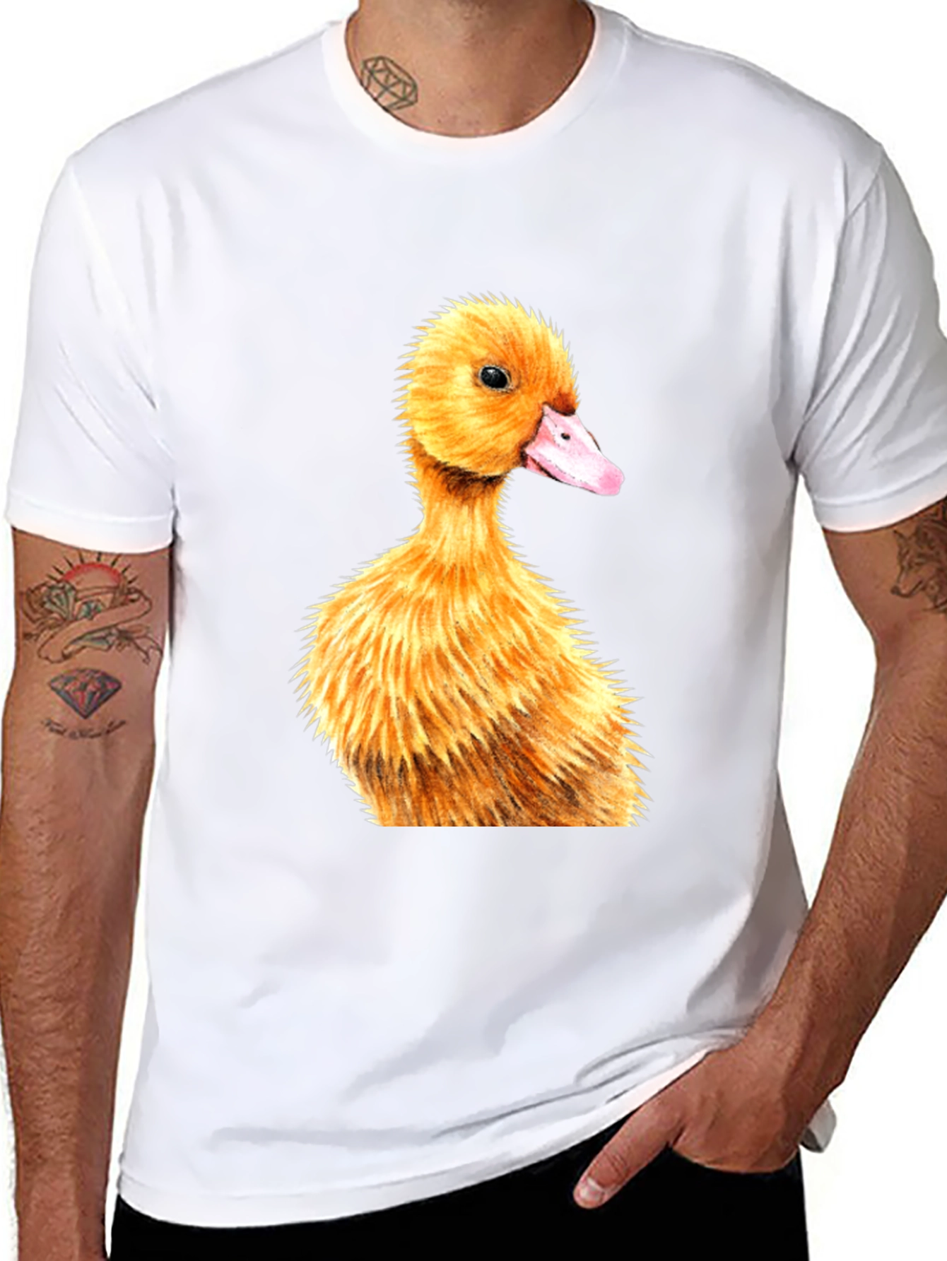 Duckling Graphic Tee - Adorable Black T-Shirt