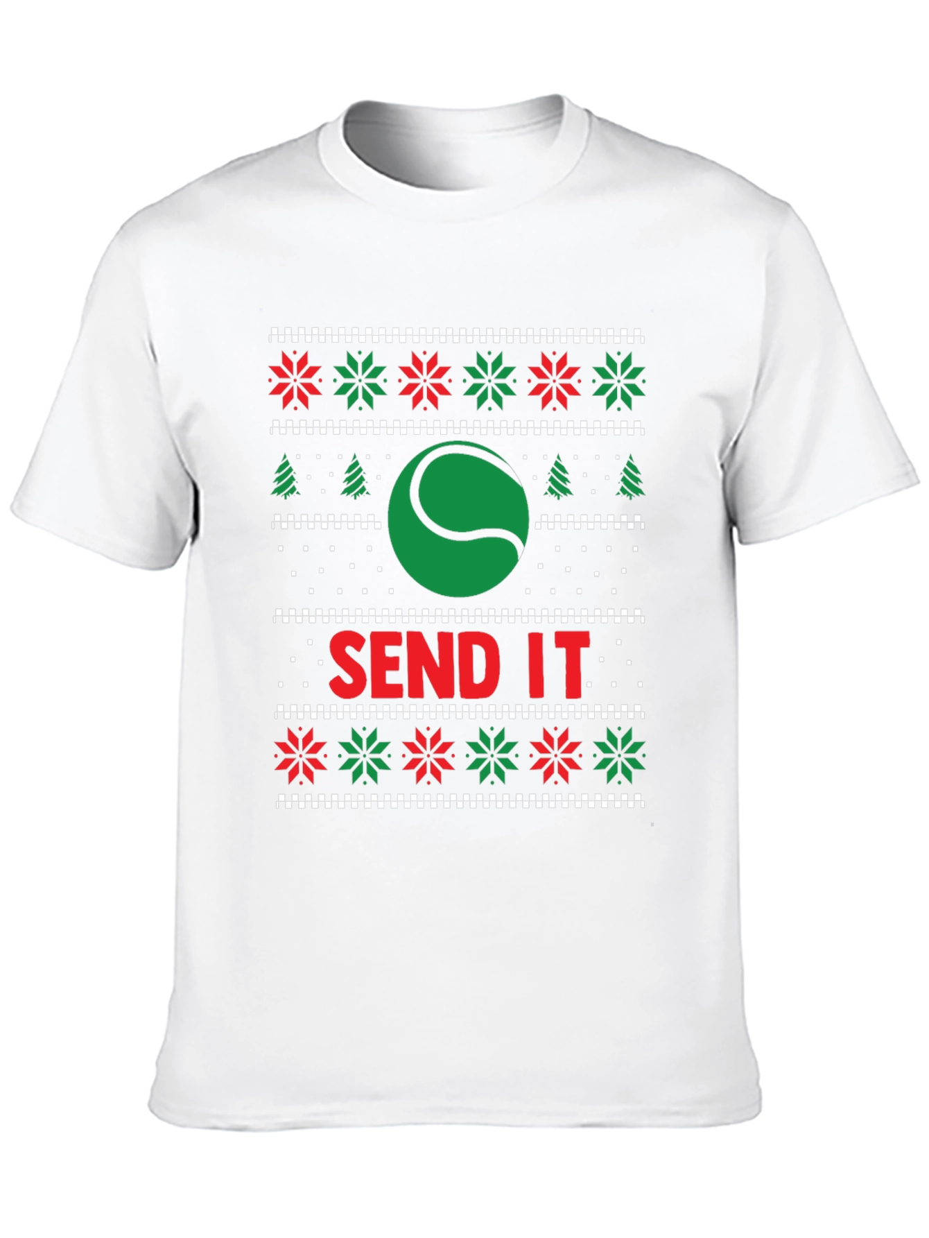 Tennis Send It Holiday Ugly Sweater T-Shirt