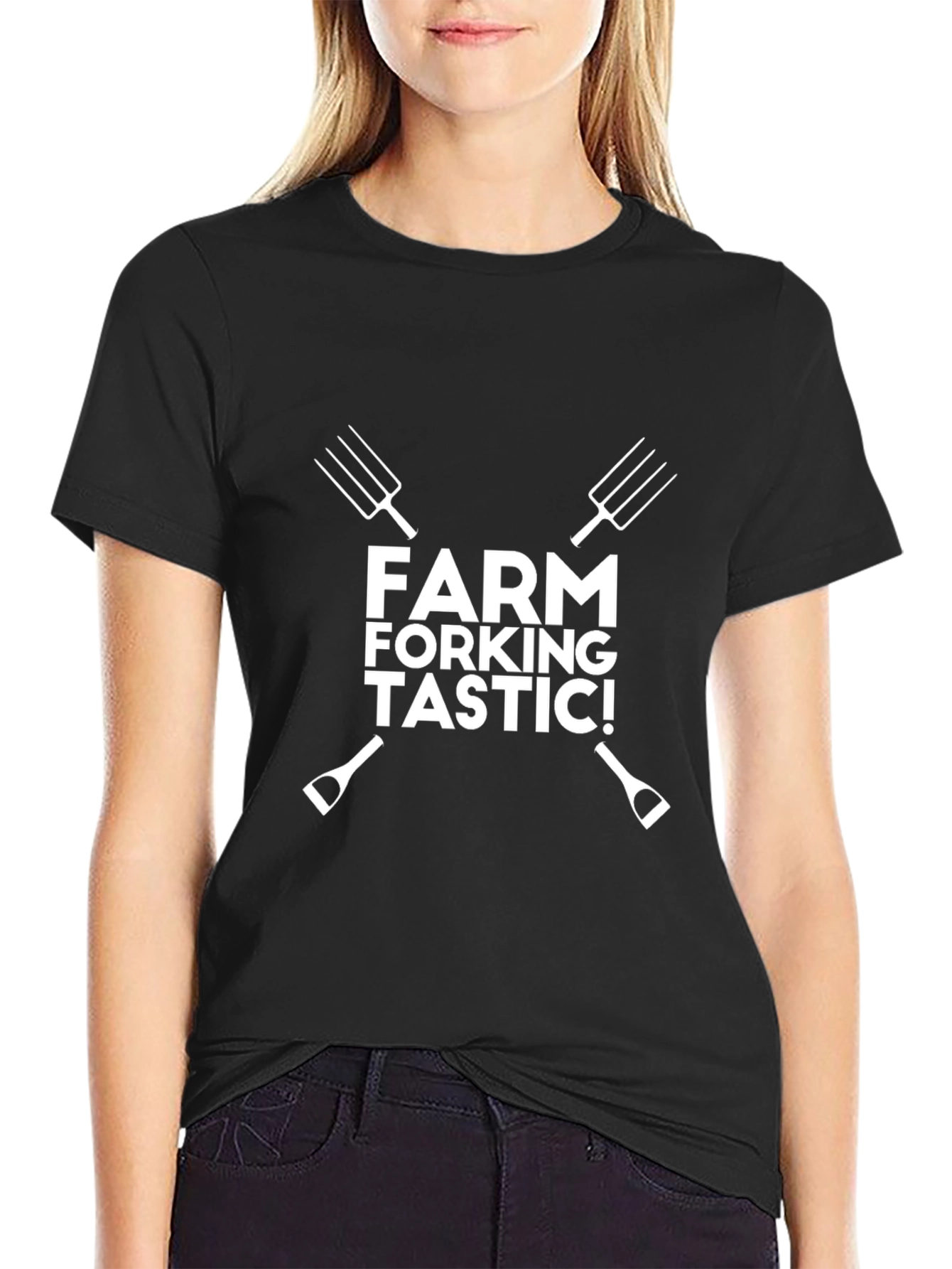 Farm Forking Tastic Graphic Tee - Black