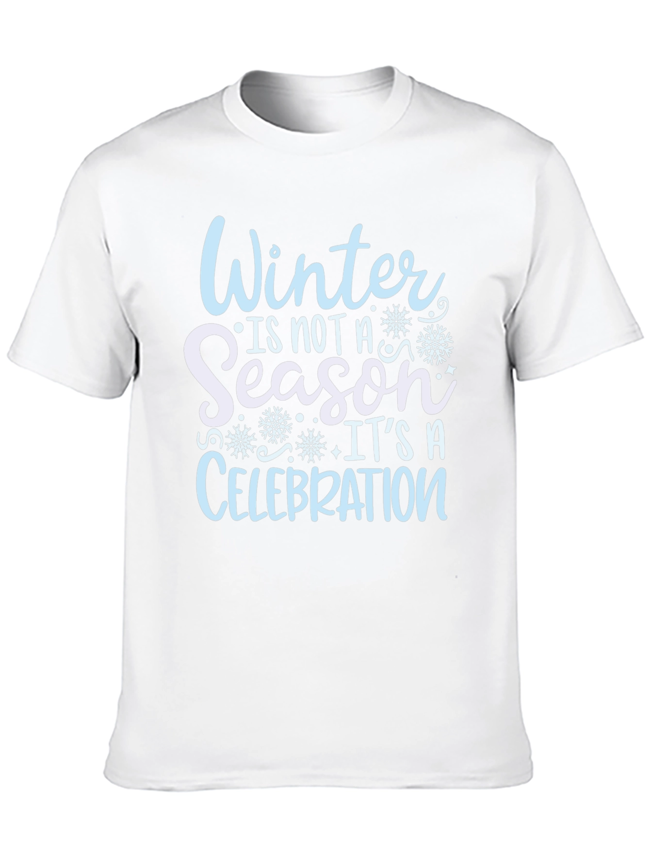 Winter Celebration Black Cotton T-Shirt