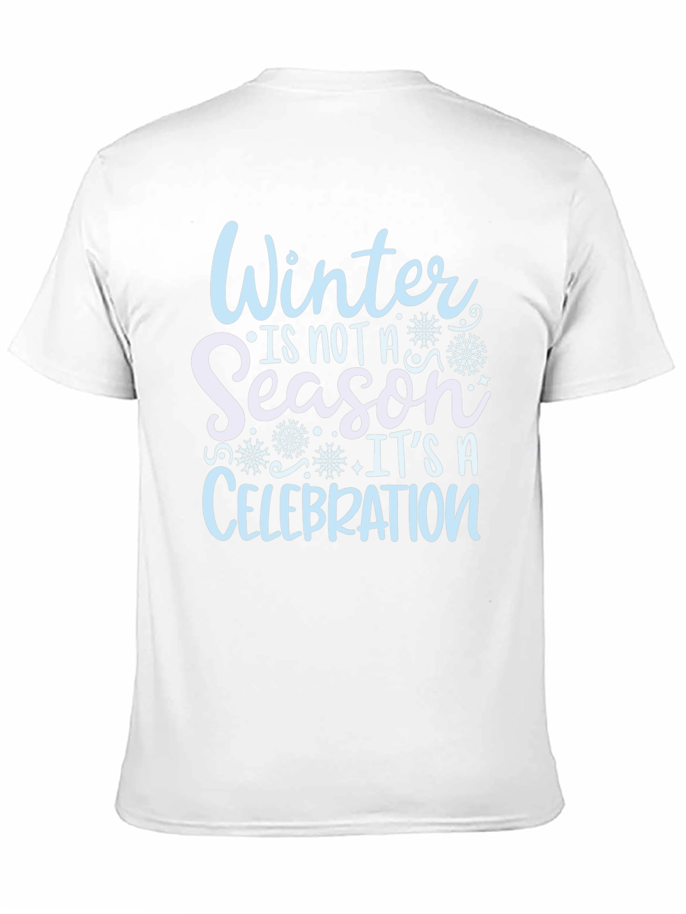 Winter Celebration Black Cotton T-Shirt