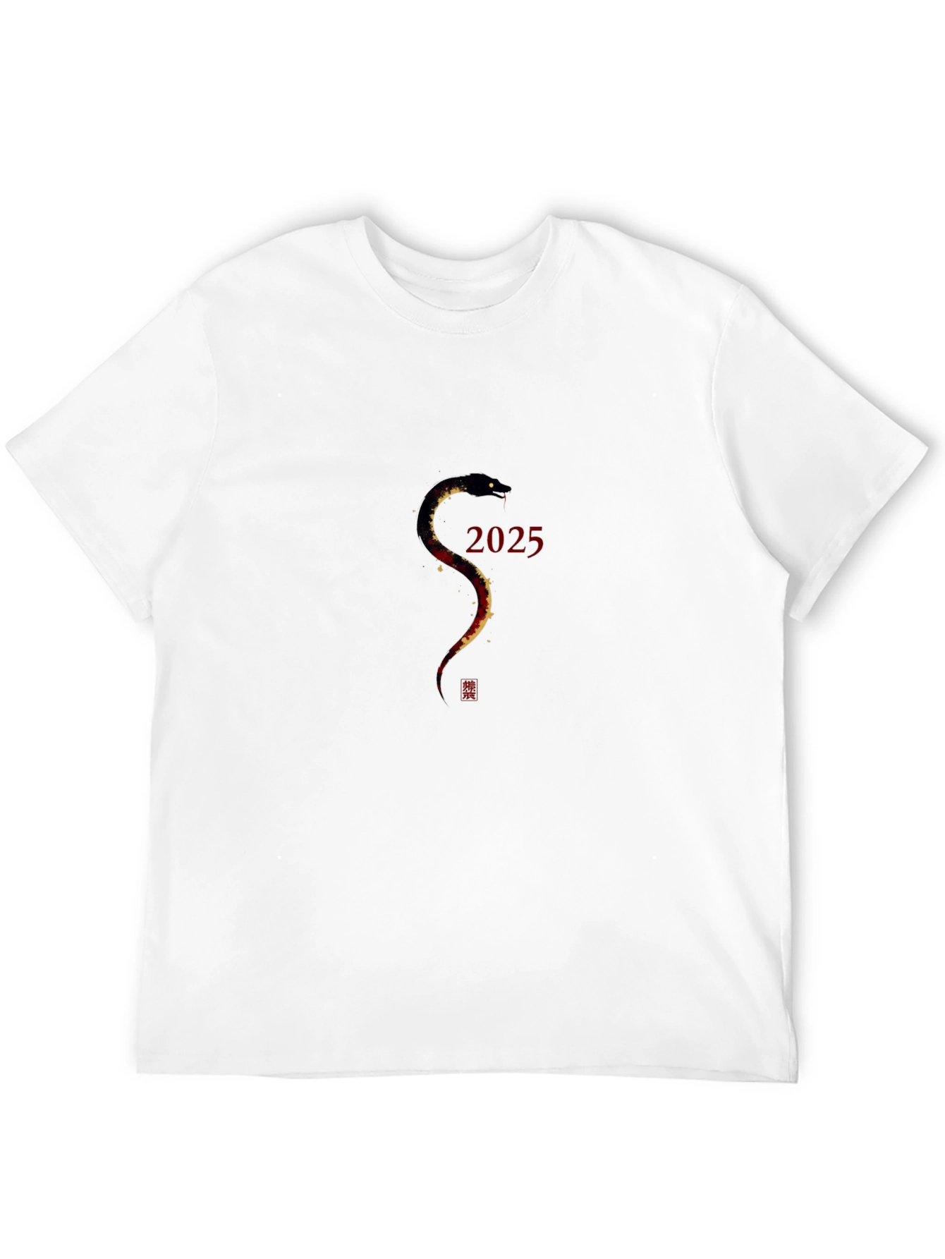 Year of the Snake 2025 Black T-Shirt