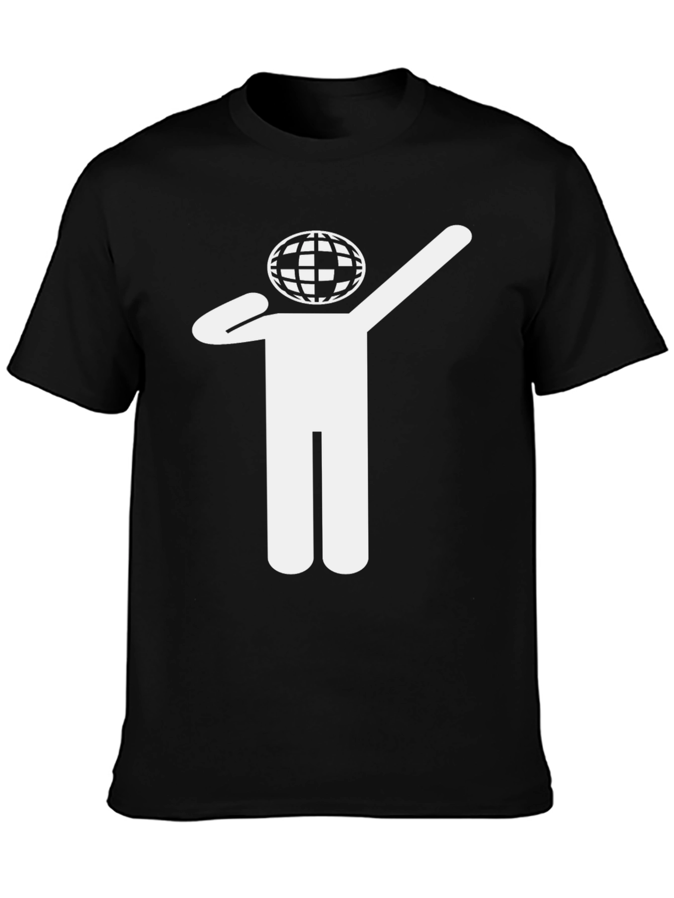 Dabbing Globe Graphic T-Shirt - Black