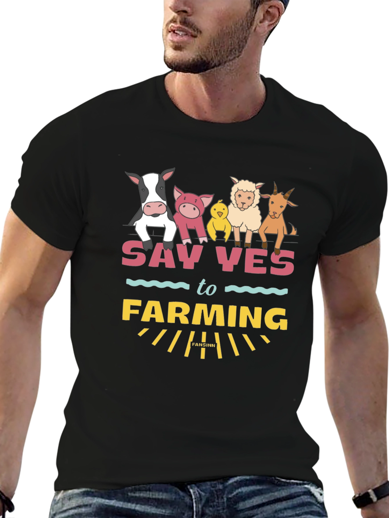 Farming Animal Graphic T-Shirt