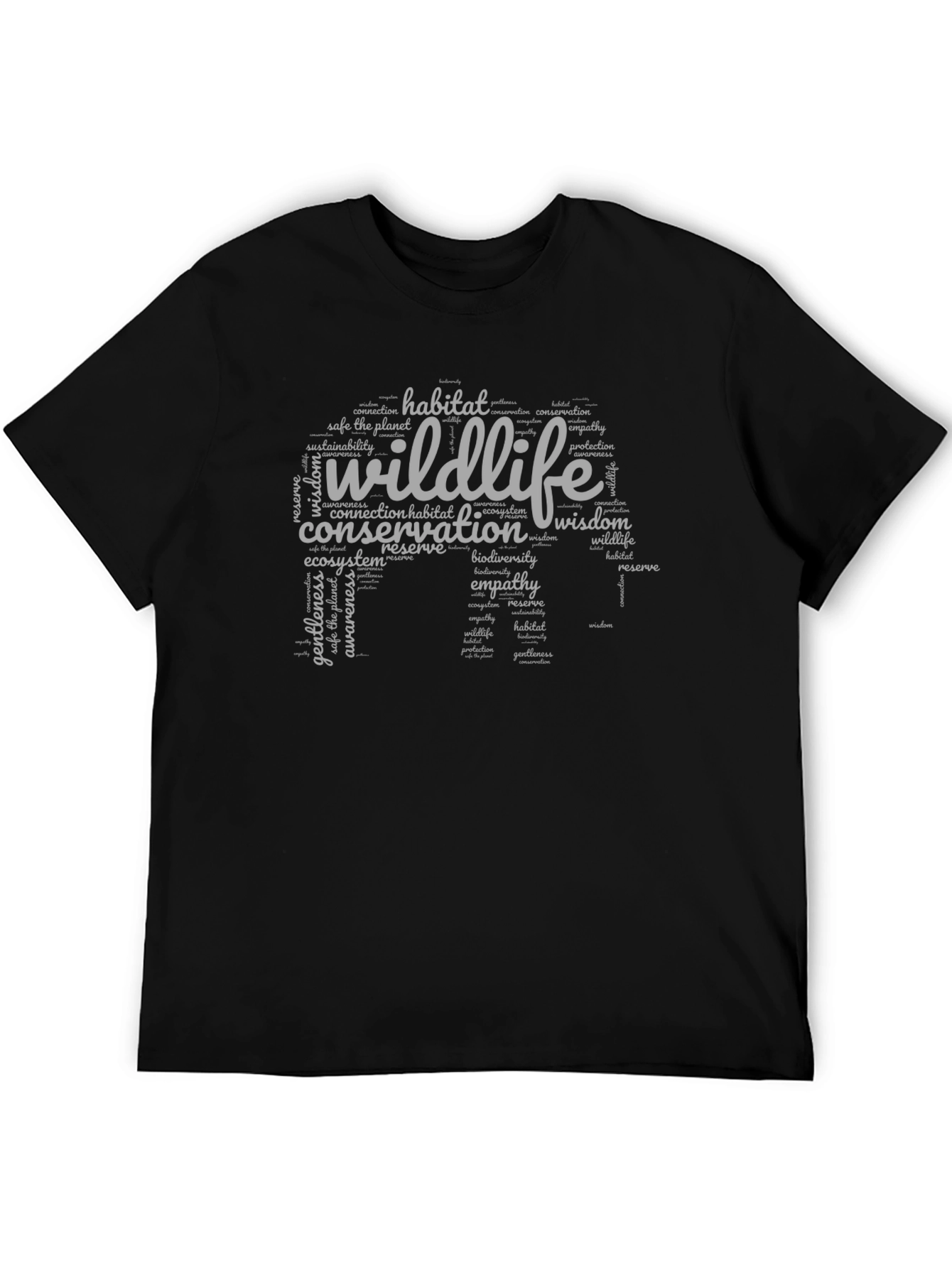 Wildlife Conservation Word Art T-Shirt