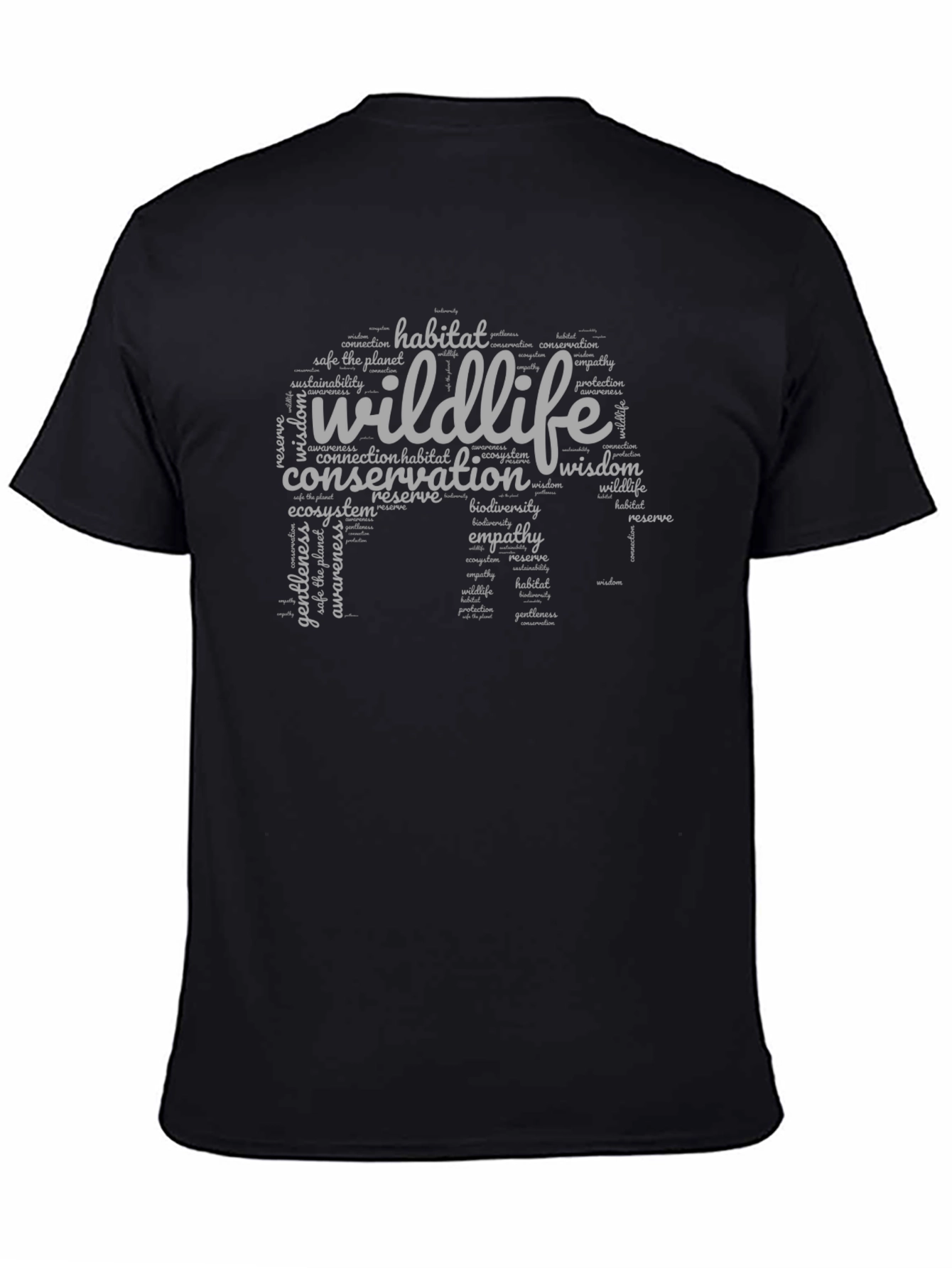 Wildlife Conservation Word Art T-Shirt
