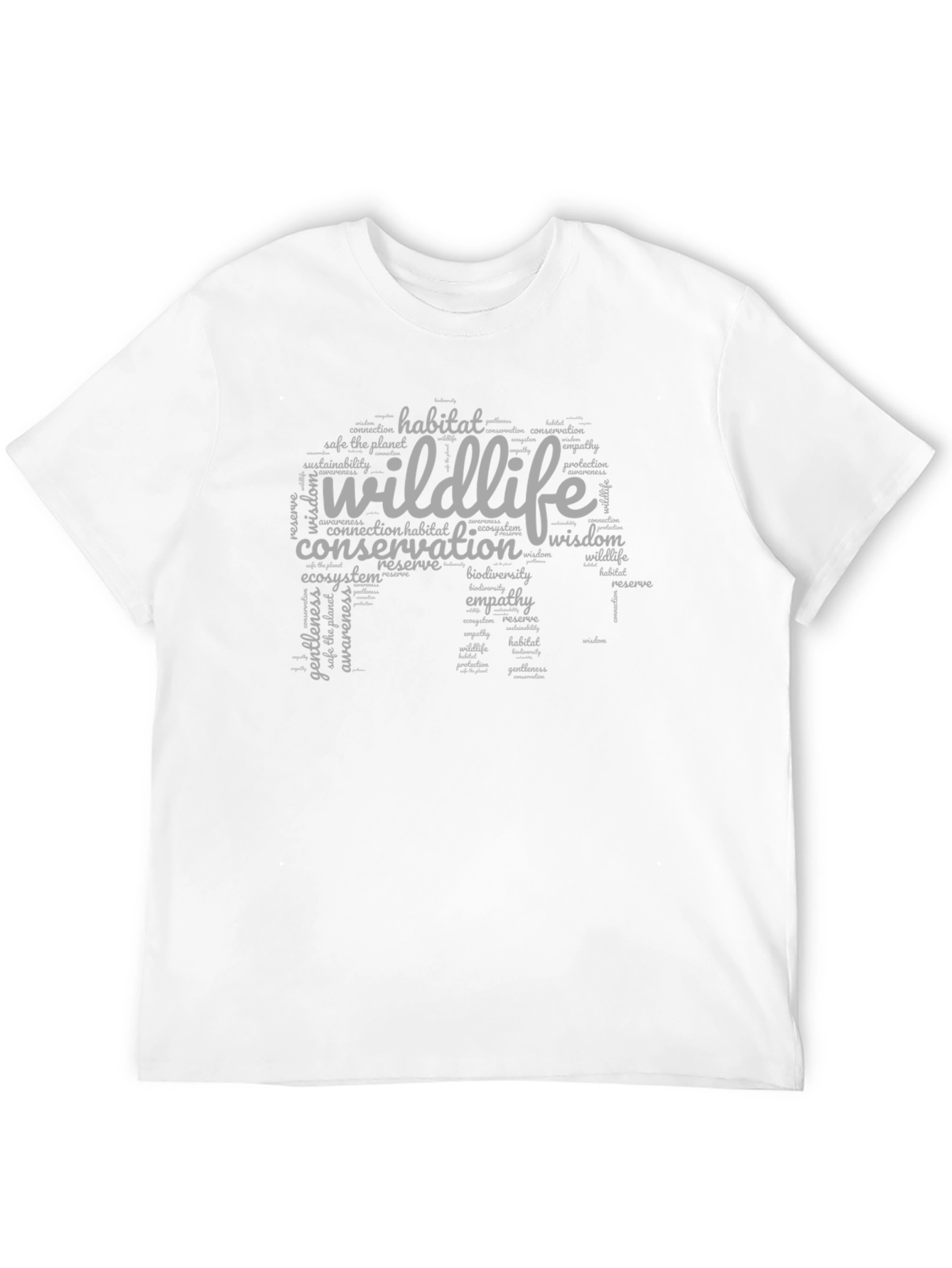 Wildlife Conservation Word Art T-Shirt