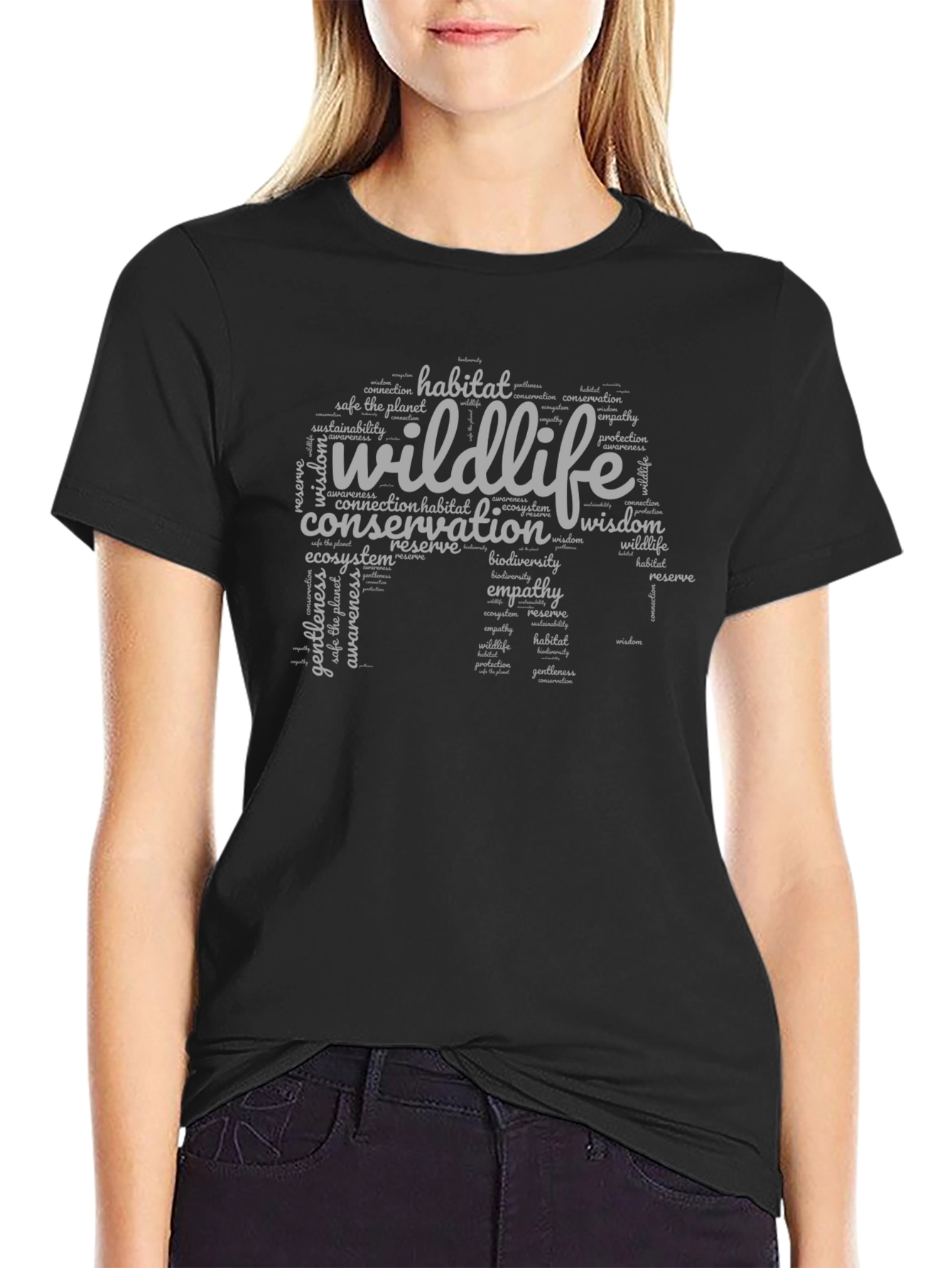 Wildlife Conservation Word Art T-Shirt