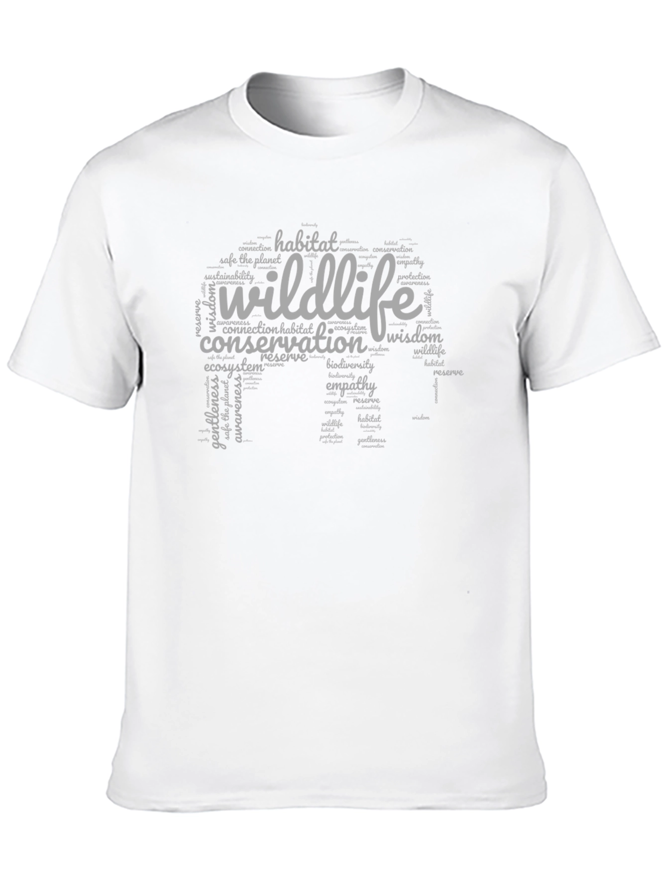 Wildlife Conservation Word Art T-Shirt