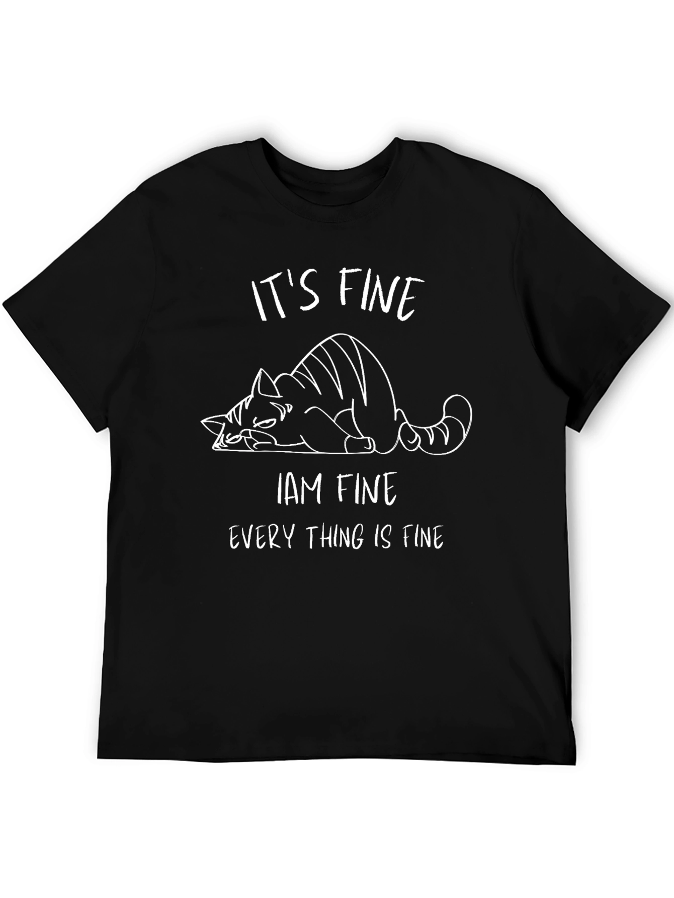 Its Fine Cat Graphic Tee - Relaxed Fit