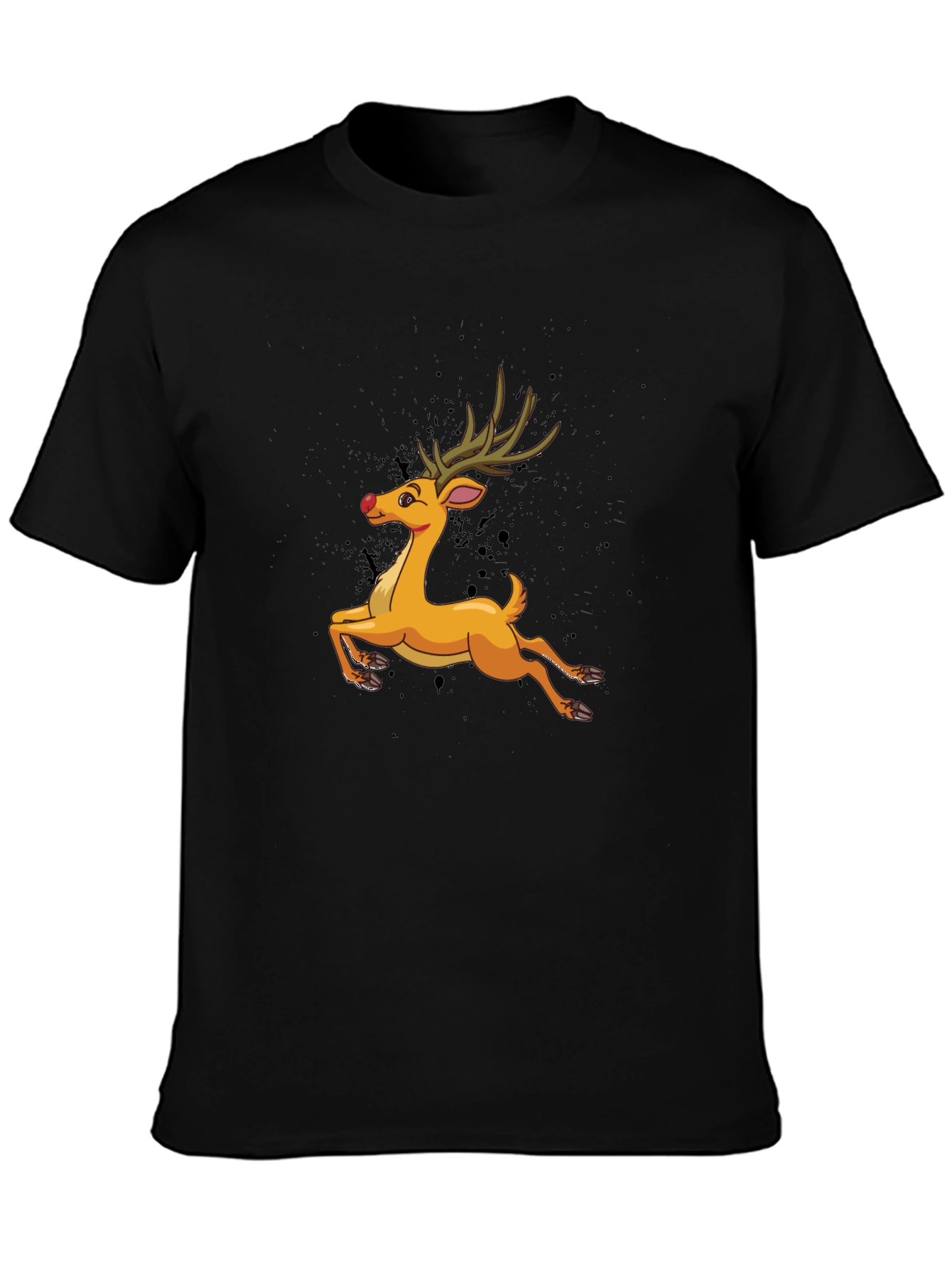 Reindeer Graphic T-Shirt - Festive Holiday Style