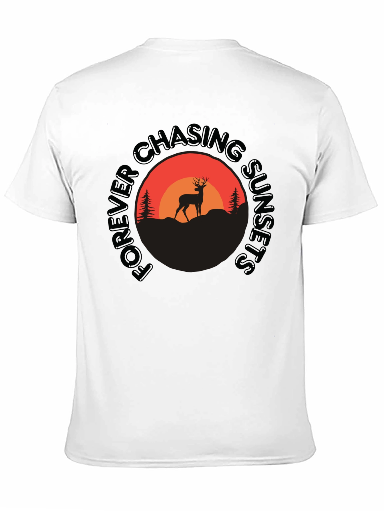 Forever Chasing Sunsets Deer Graphic Tee