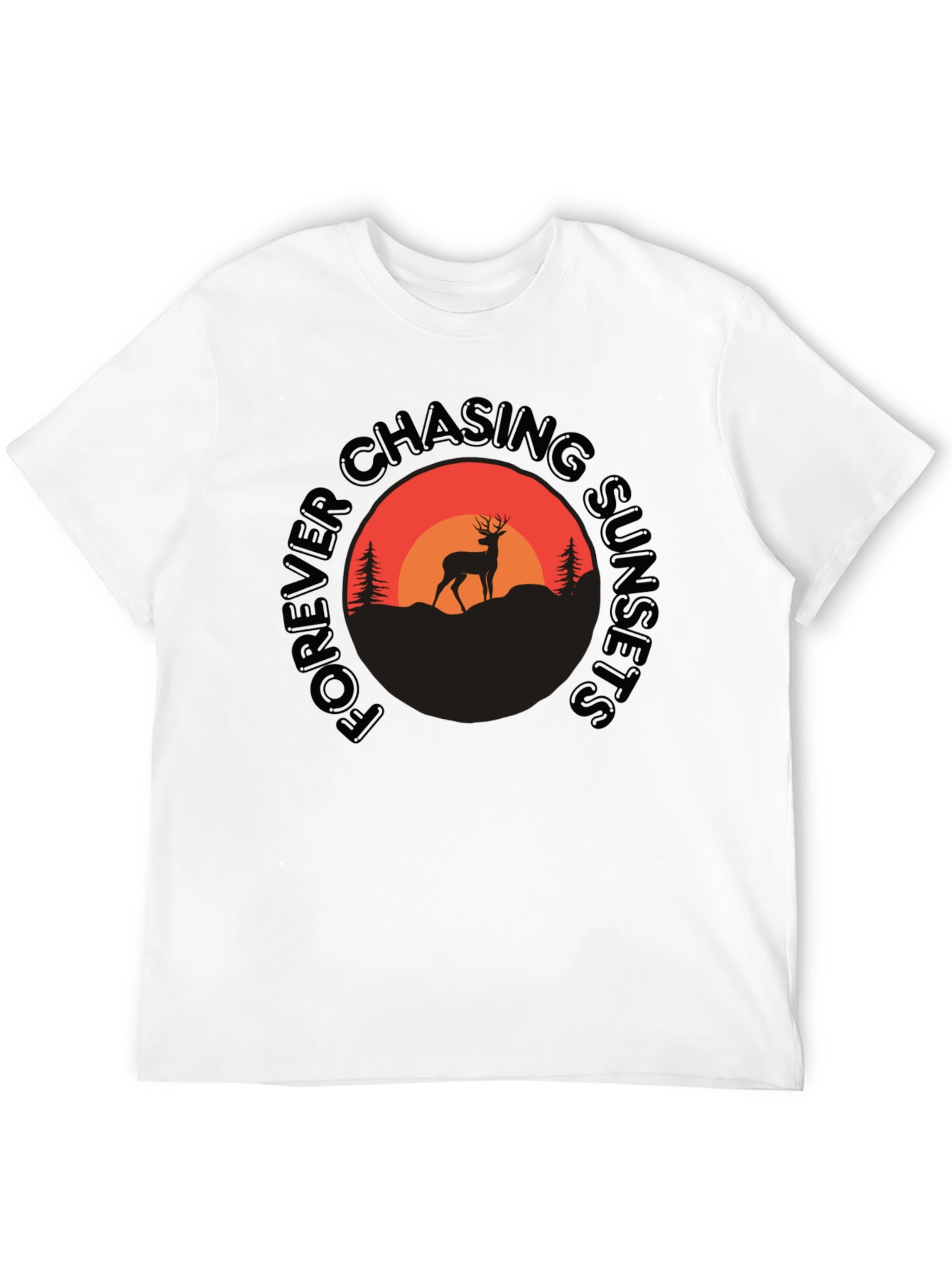 Forever Chasing Sunsets Deer Graphic Tee