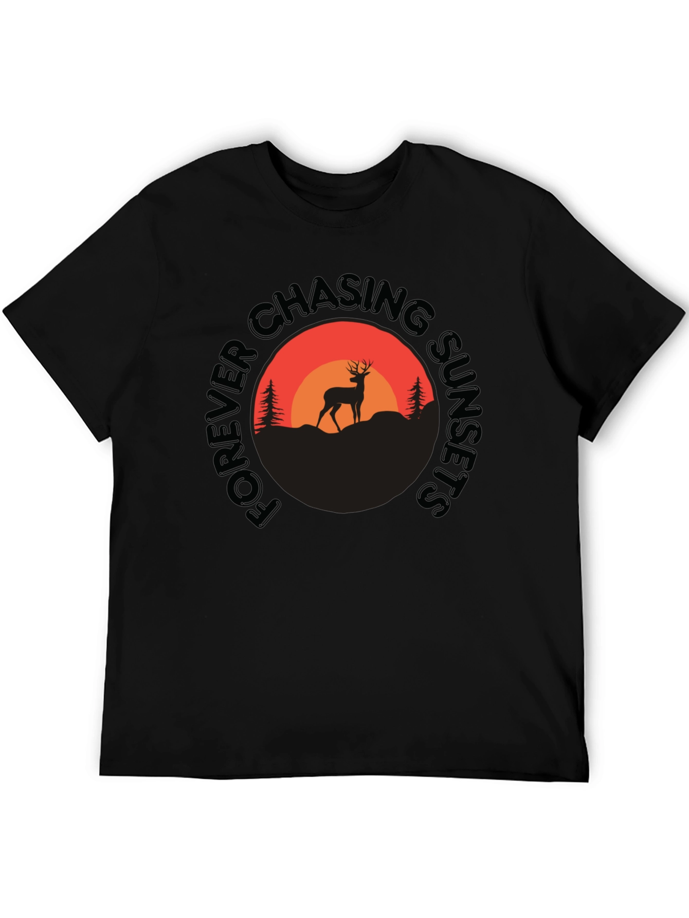 Forever Chasing Sunsets Deer Graphic Tee
