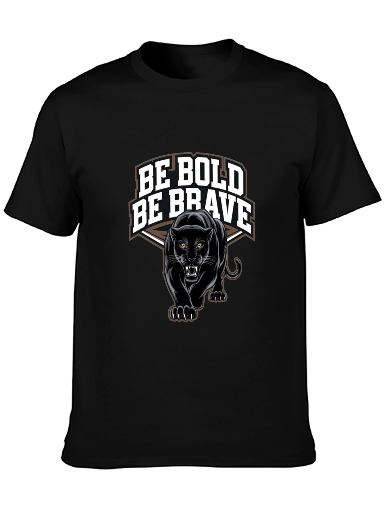 Be Bold Be Brave Panther Graphic T-Shirt