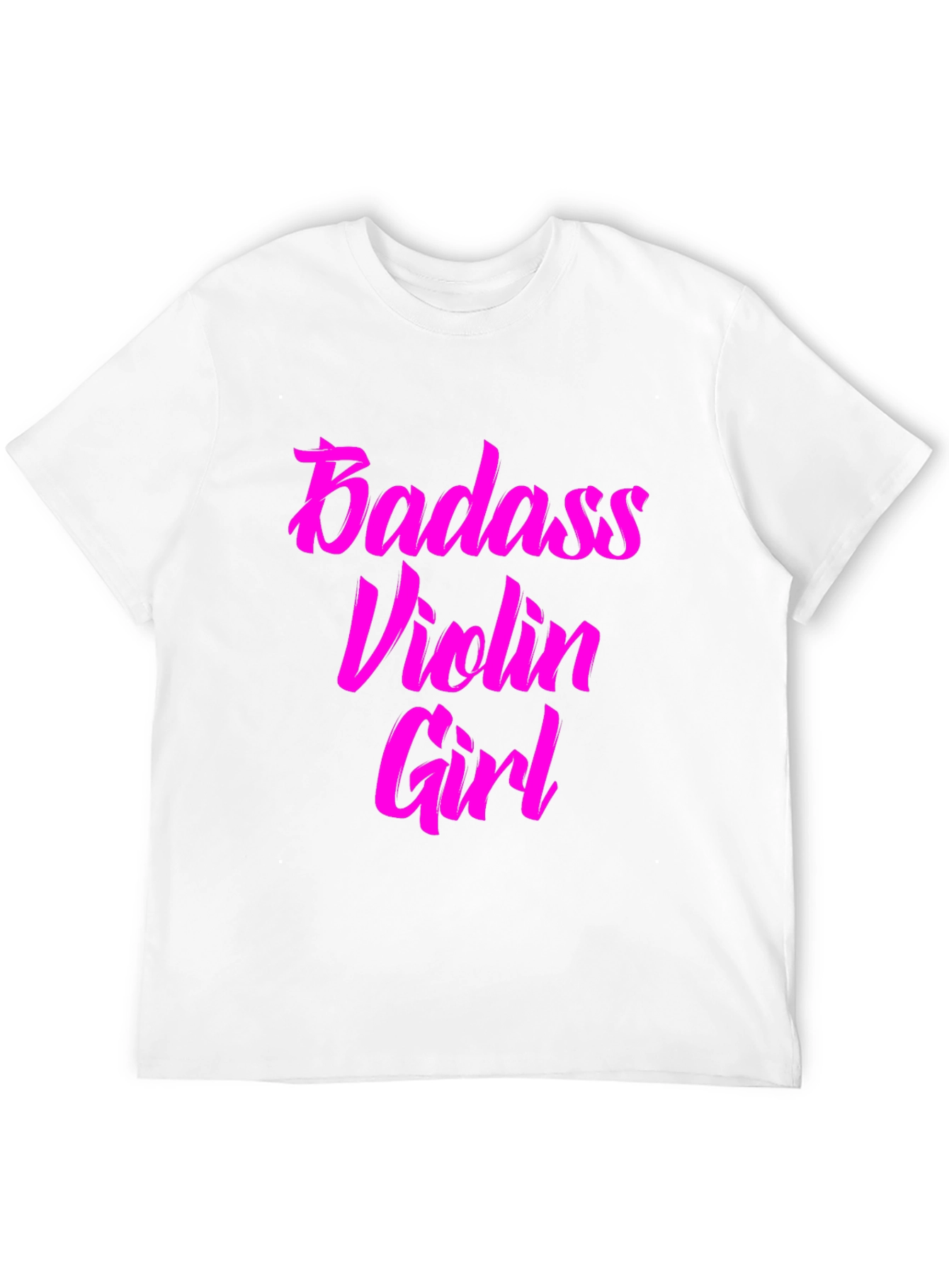 Badass Violin Girl Graphic Tee - Black Cotton T-Shirt