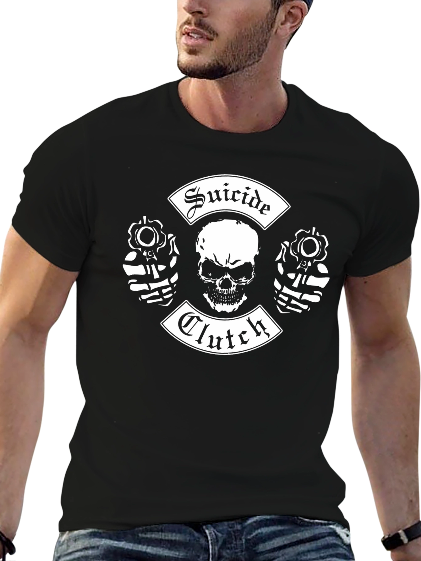 Suicide Clutch Skull & Gun T-Shirt