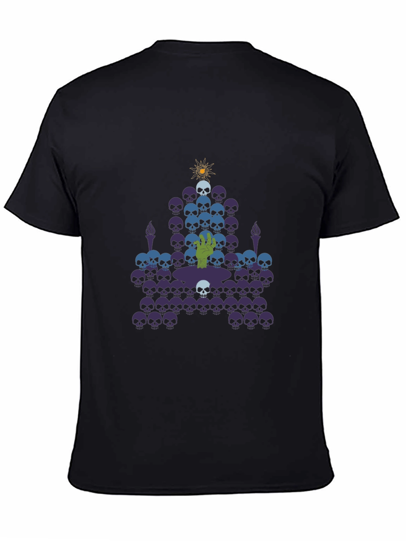 Skull Throne Graphic Tee - Black Cotton T-Shirt
