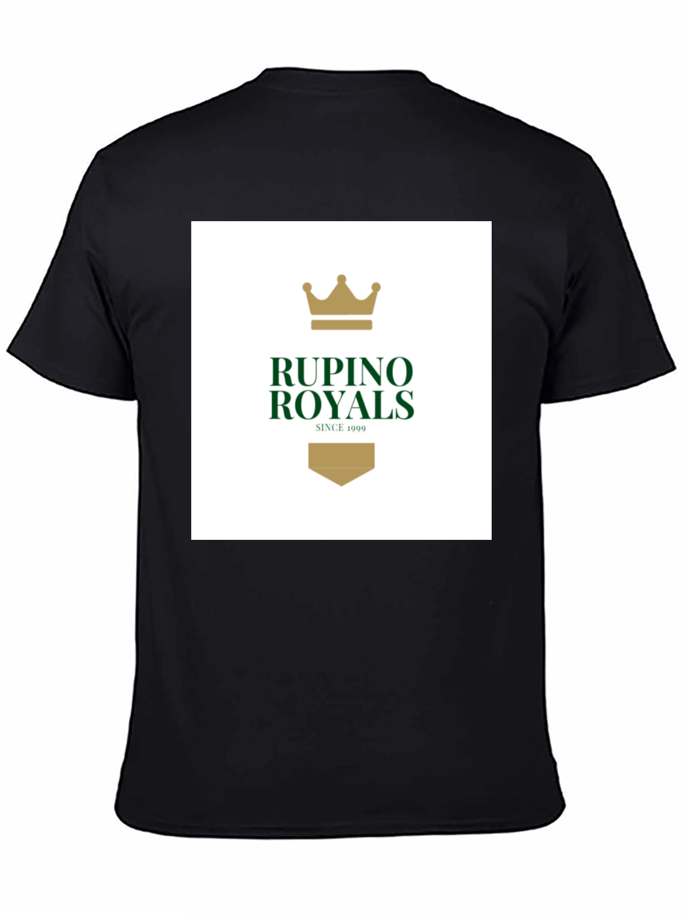 Rupino Royals Graphic Tee - Premium Black Cotton