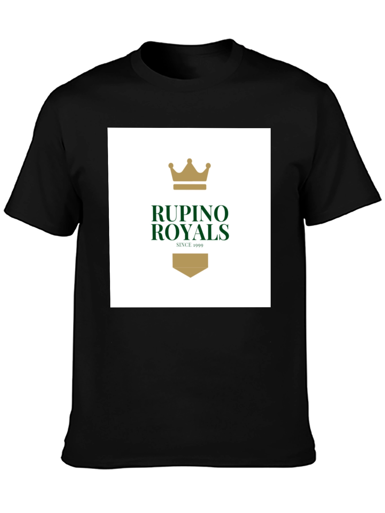Rupino Royals Graphic Tee - Premium Black Cotton