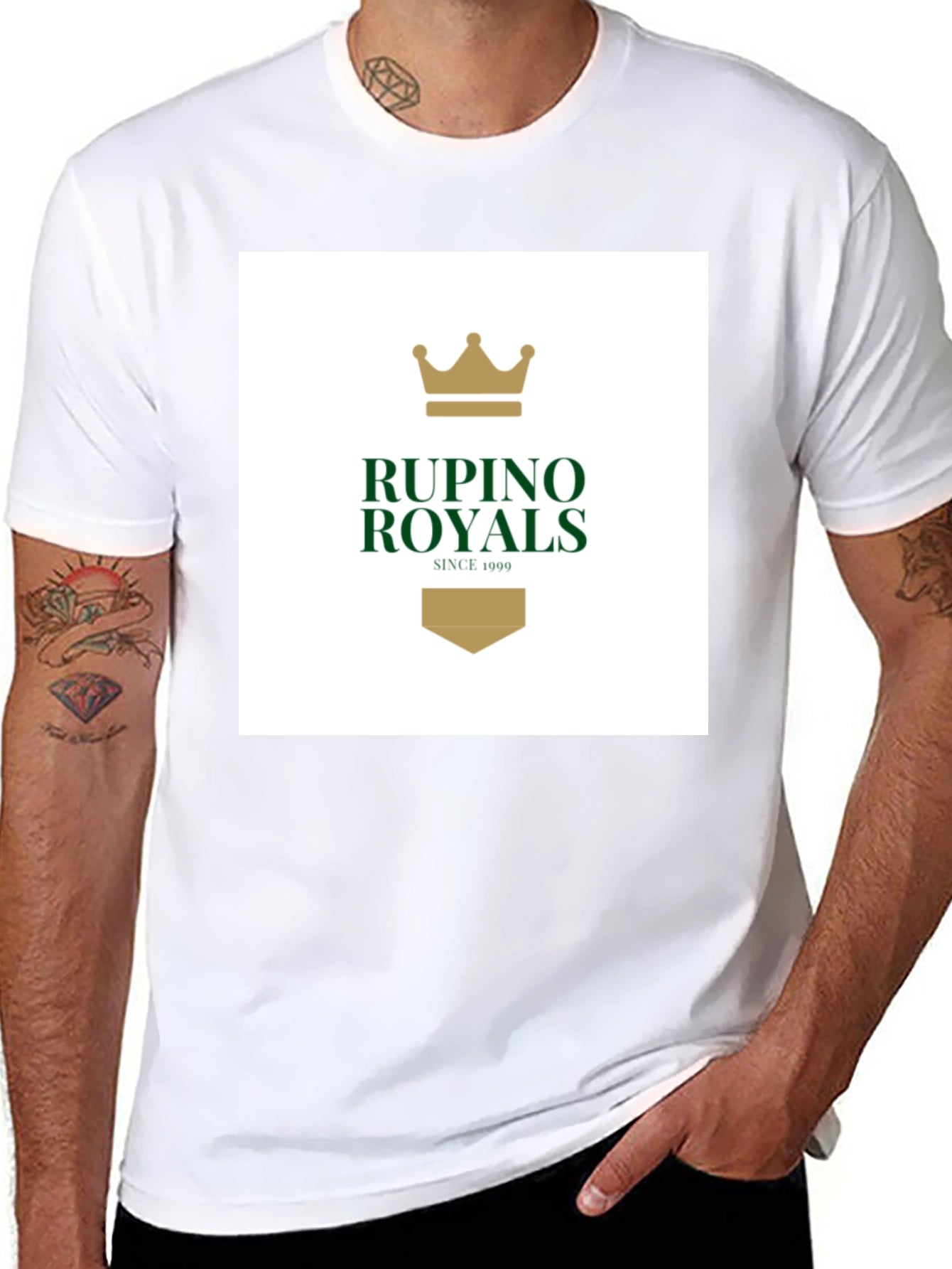 Rupino Royals Graphic Tee - Premium Black Cotton