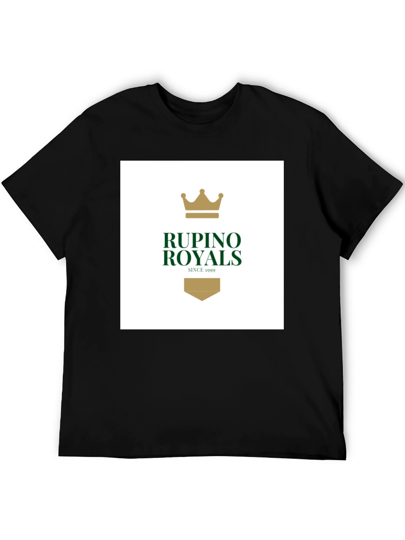 Rupino Royals Graphic Tee - Premium Black Cotton