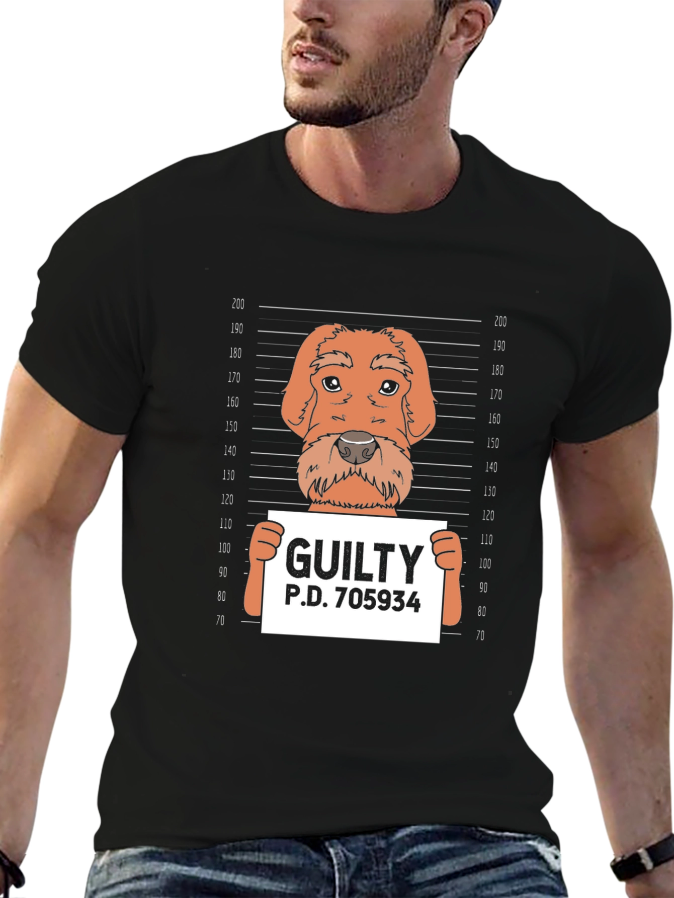 Dog Mugshot T-Shirt - Guilty Funny Tee
