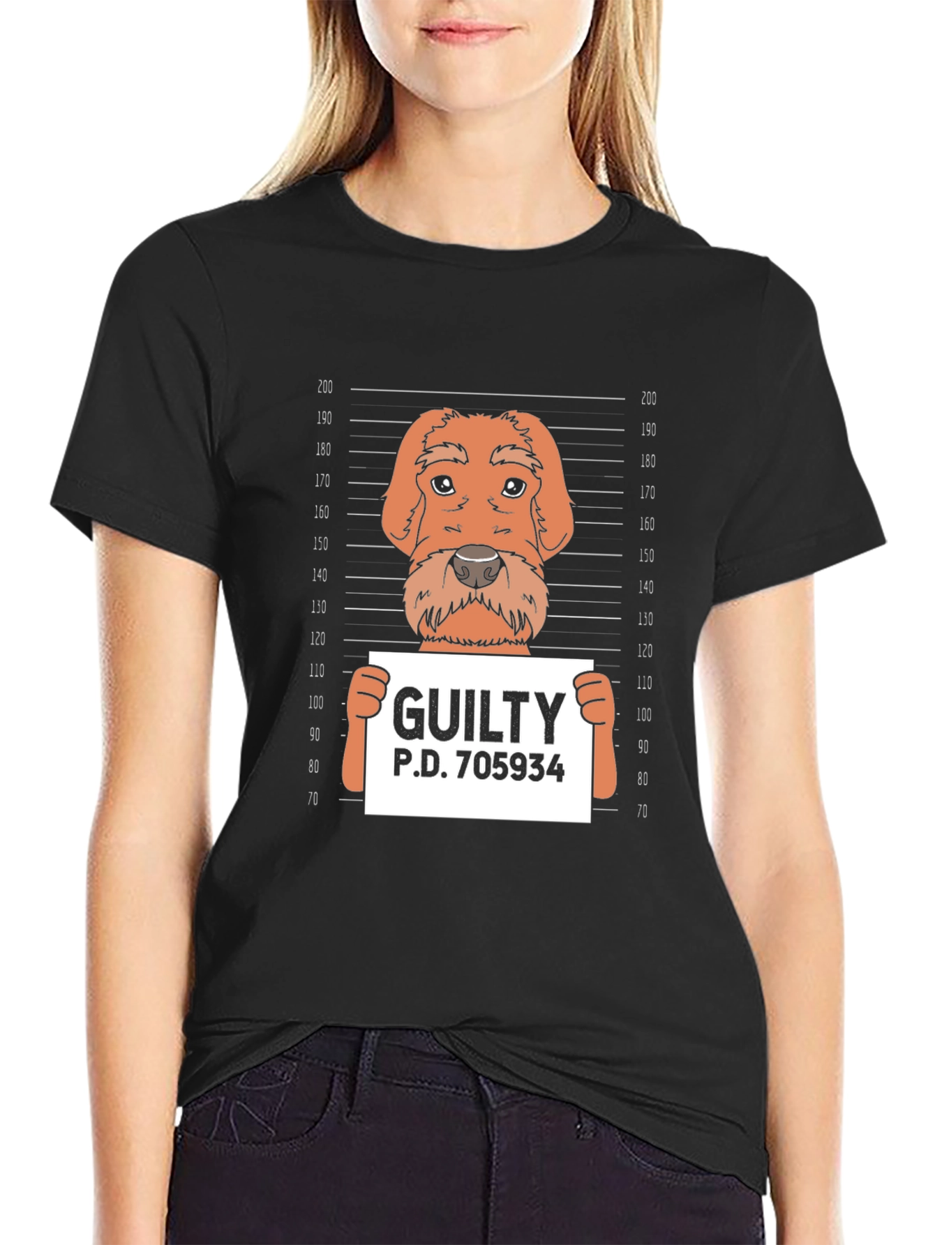 Dog Mugshot T-Shirt - Guilty Funny Tee