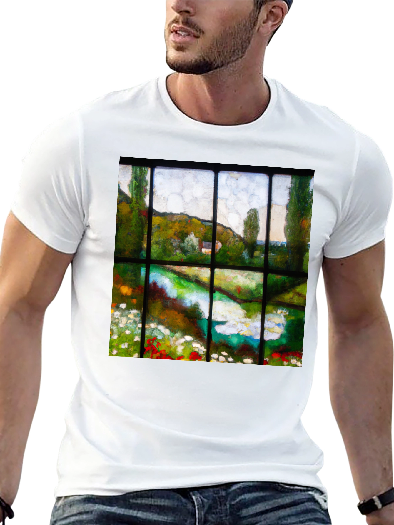 Impressionist Landscape Tee - Window to Nature