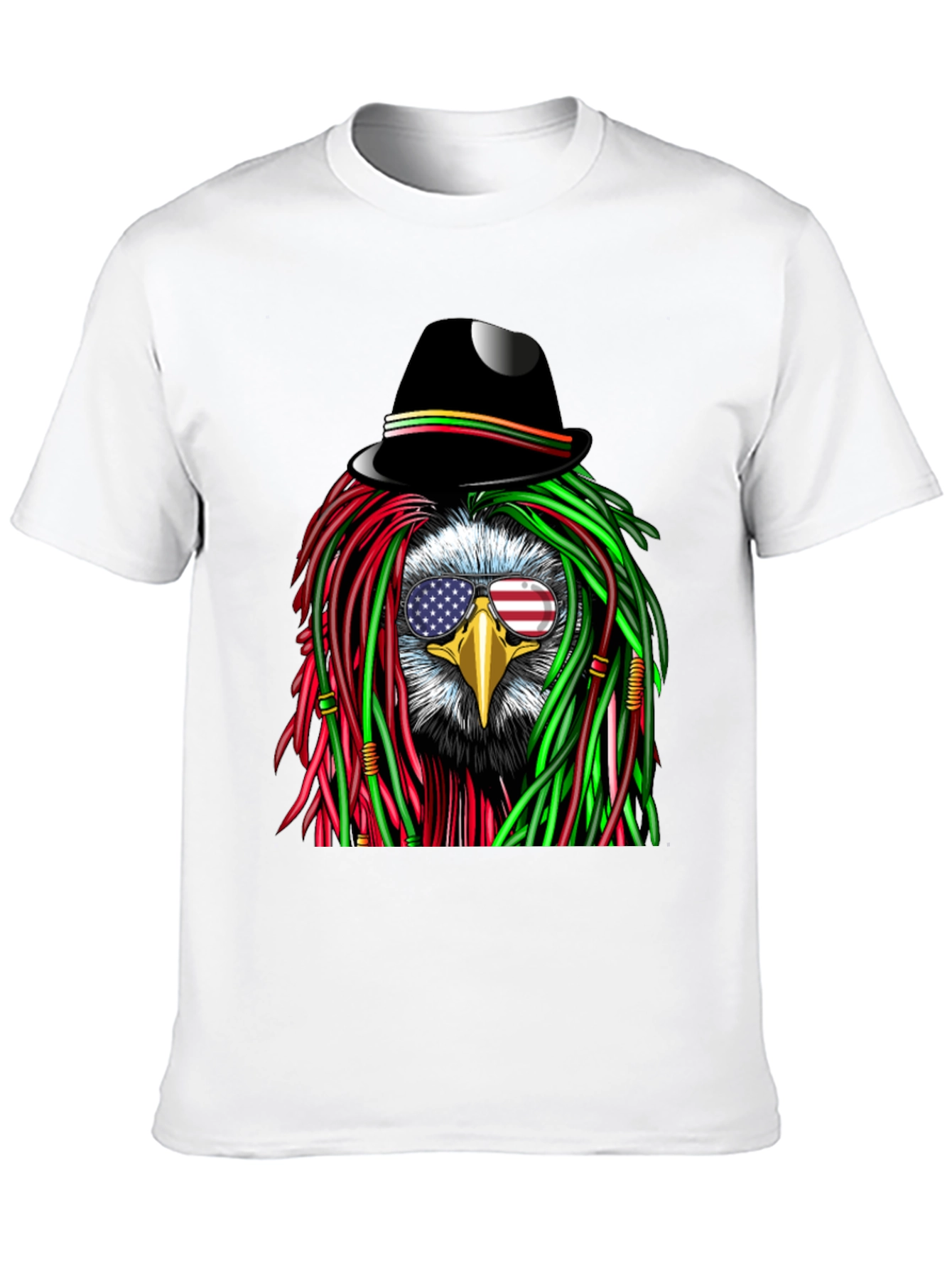 Eagle Rasta T-Shirt with American Flag Glasses