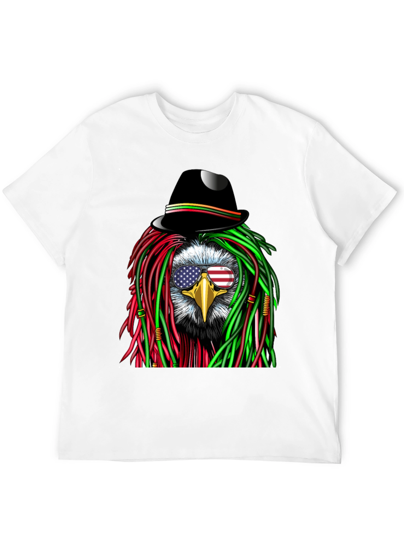 Eagle Rasta T-Shirt with American Flag Glasses