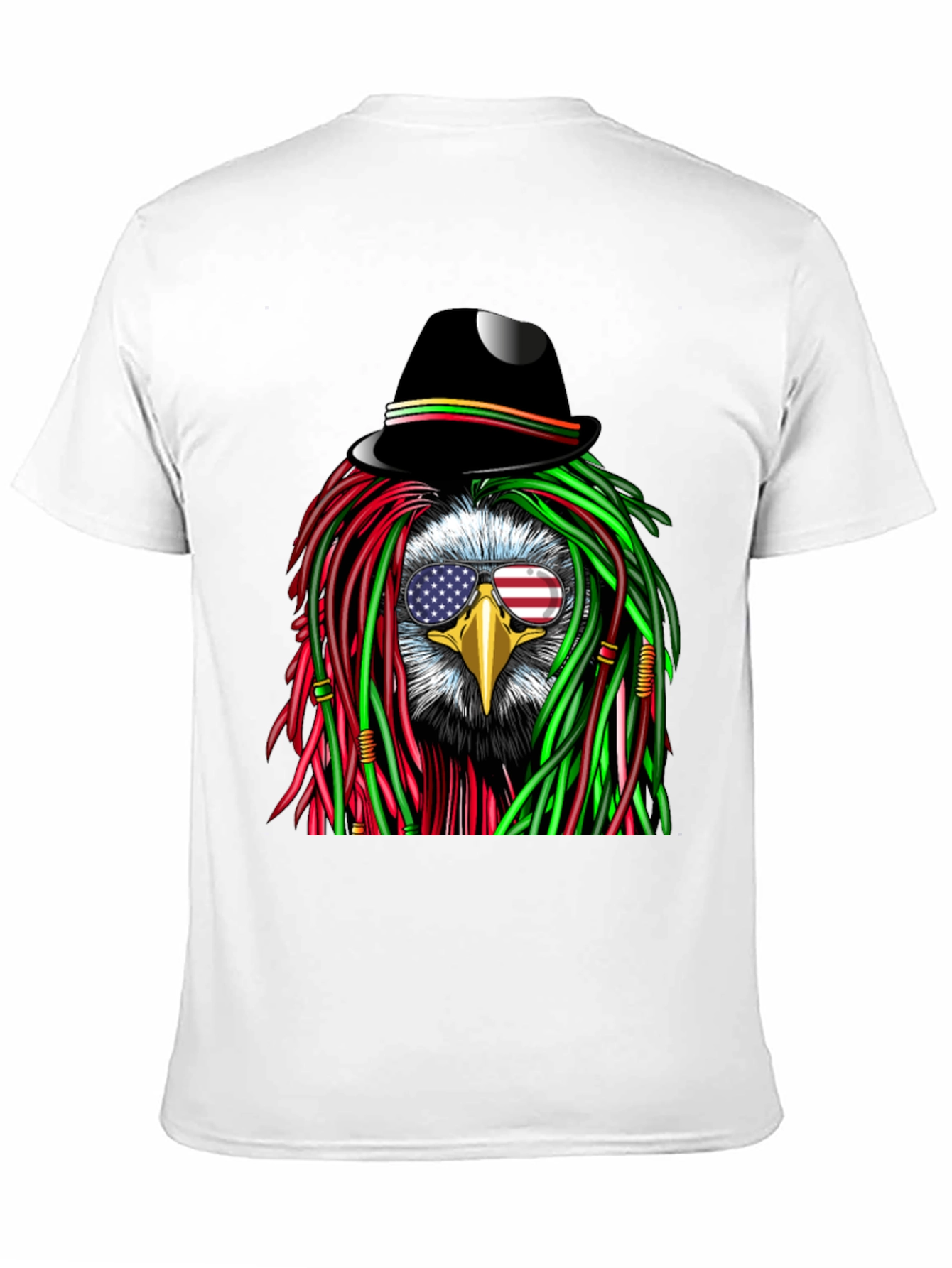 Eagle Rasta T-Shirt with American Flag Glasses
